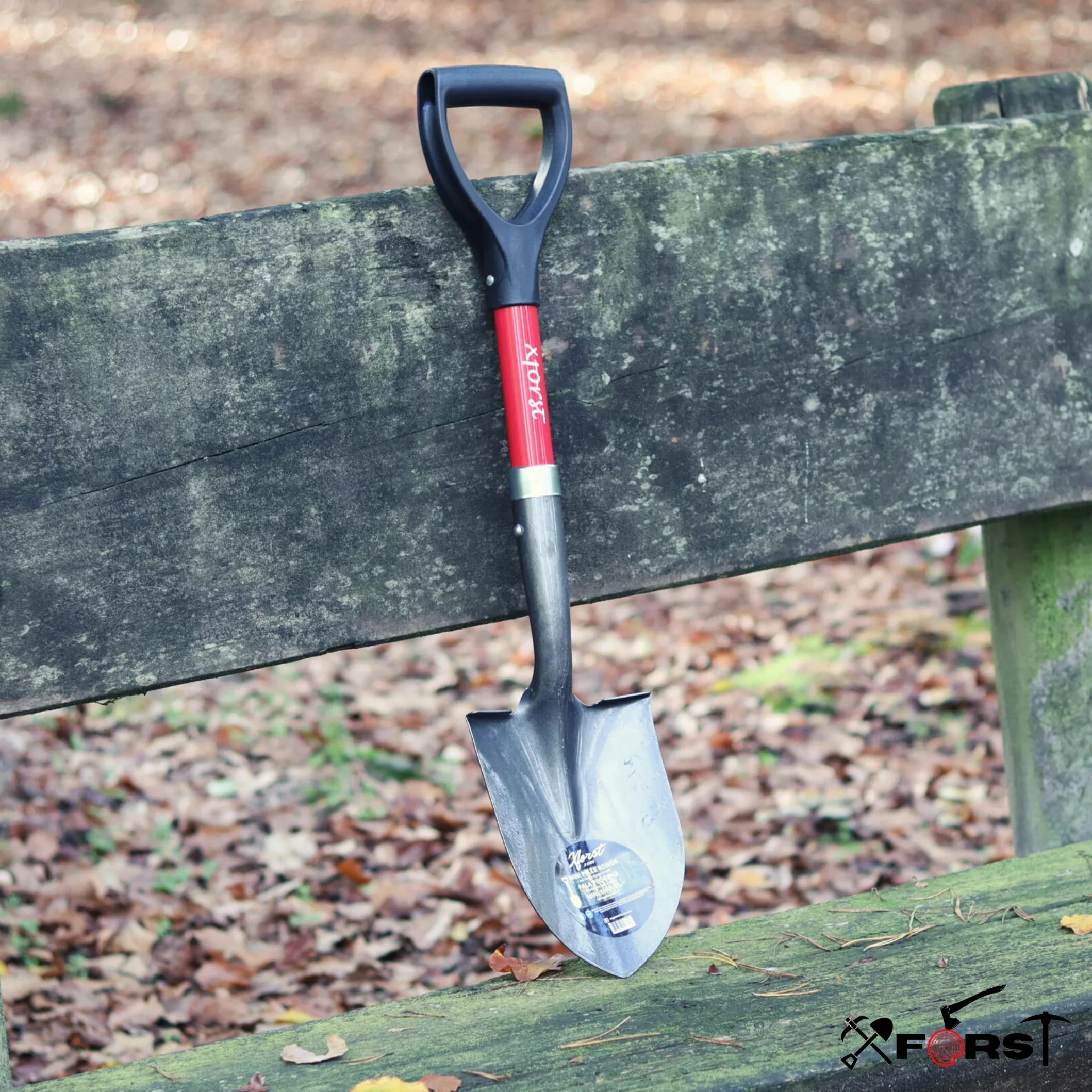 Xforst Juego de jardinería con pioche PF45N y Mini Pala S800, con Mangos de Fibra de Vidrio y Cabezales de Acero Forjado, Resistentes y Ligeros, Ideal para jardinería, y prospección.