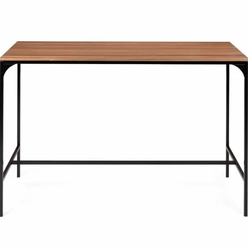 IDMarket – Salón de jardín Panamá Conjunto de bar de mesa alta y 6 taburetes de diseño industrial acacia