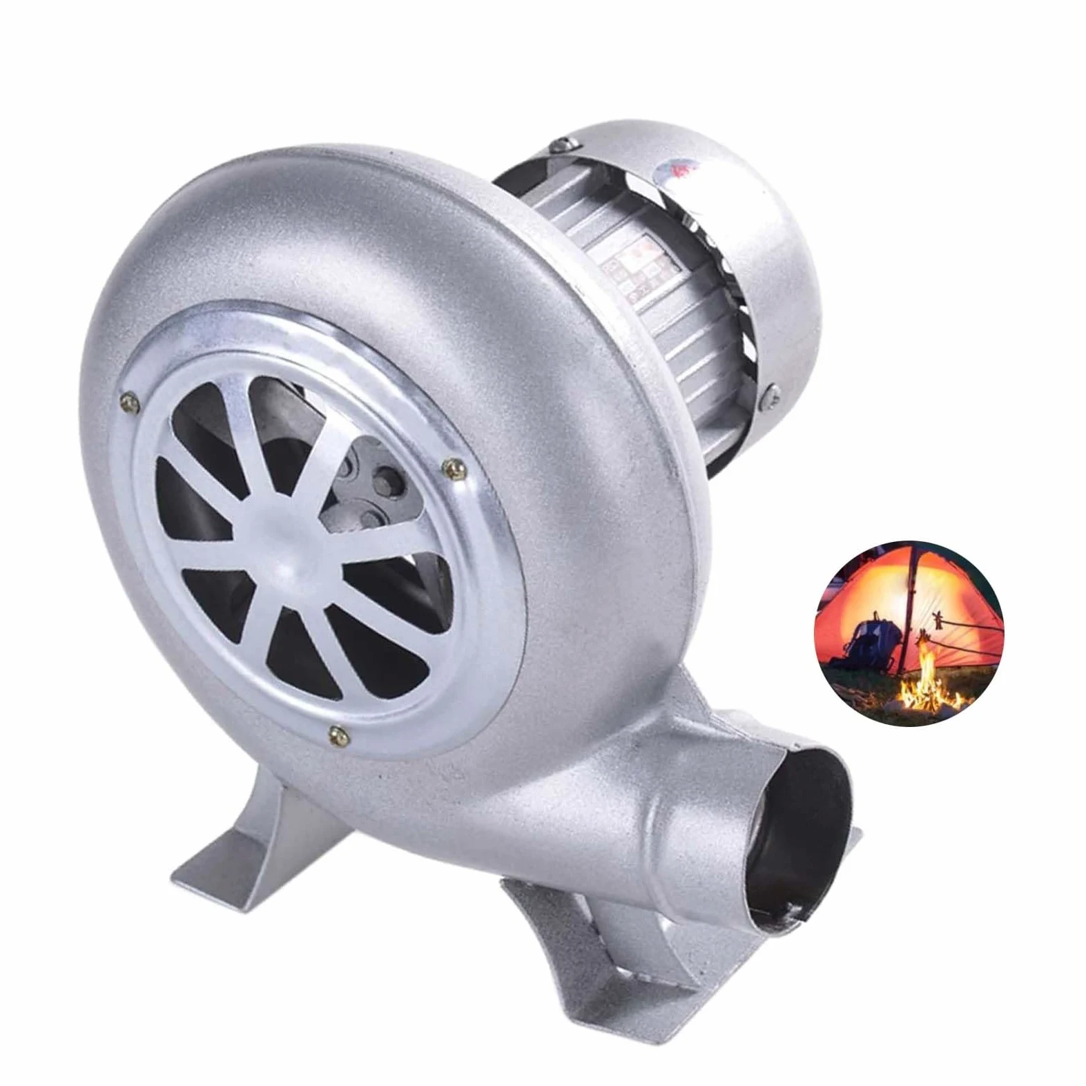 Soplador De Aire Eléctrico Centrífugo - Turbina Soplador De Castillos Hinchables, Parrilla del Encendedor del Carbón De La Fan, Excitador De Llama De Arranque De Fuego De Parrilla(60W)