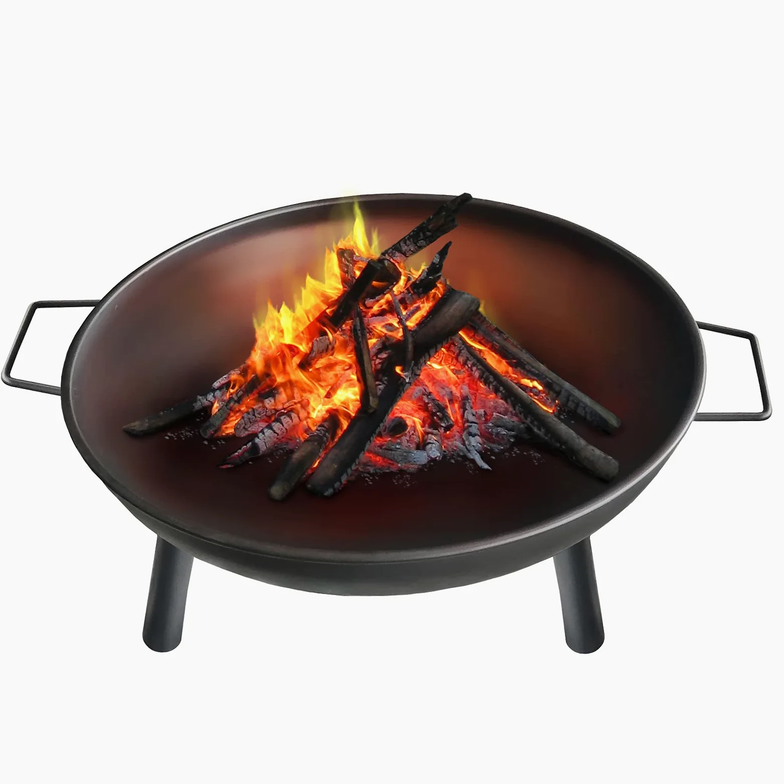 Montafox Brasero Exterior Hoguera Ø 58 cm metálico Pozo de Fuego para jardín y terraza