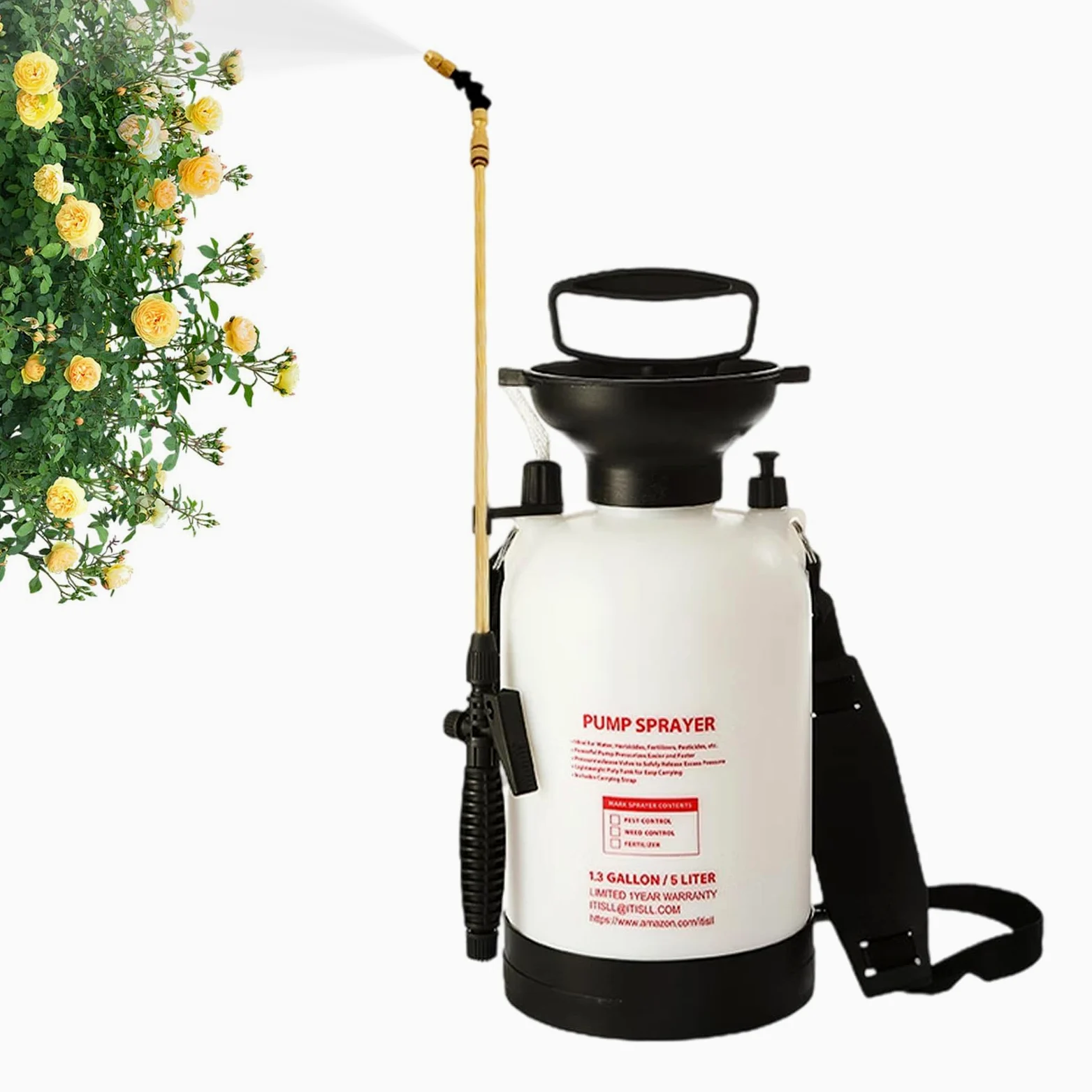 Pulverizador De Bomba para Jardín para Limpieza de Coche y Manual | Mochila con presión ajustable para Jardineros, Propietarios de Hogar, Paisajistas, Patio, Jardín, Granja y