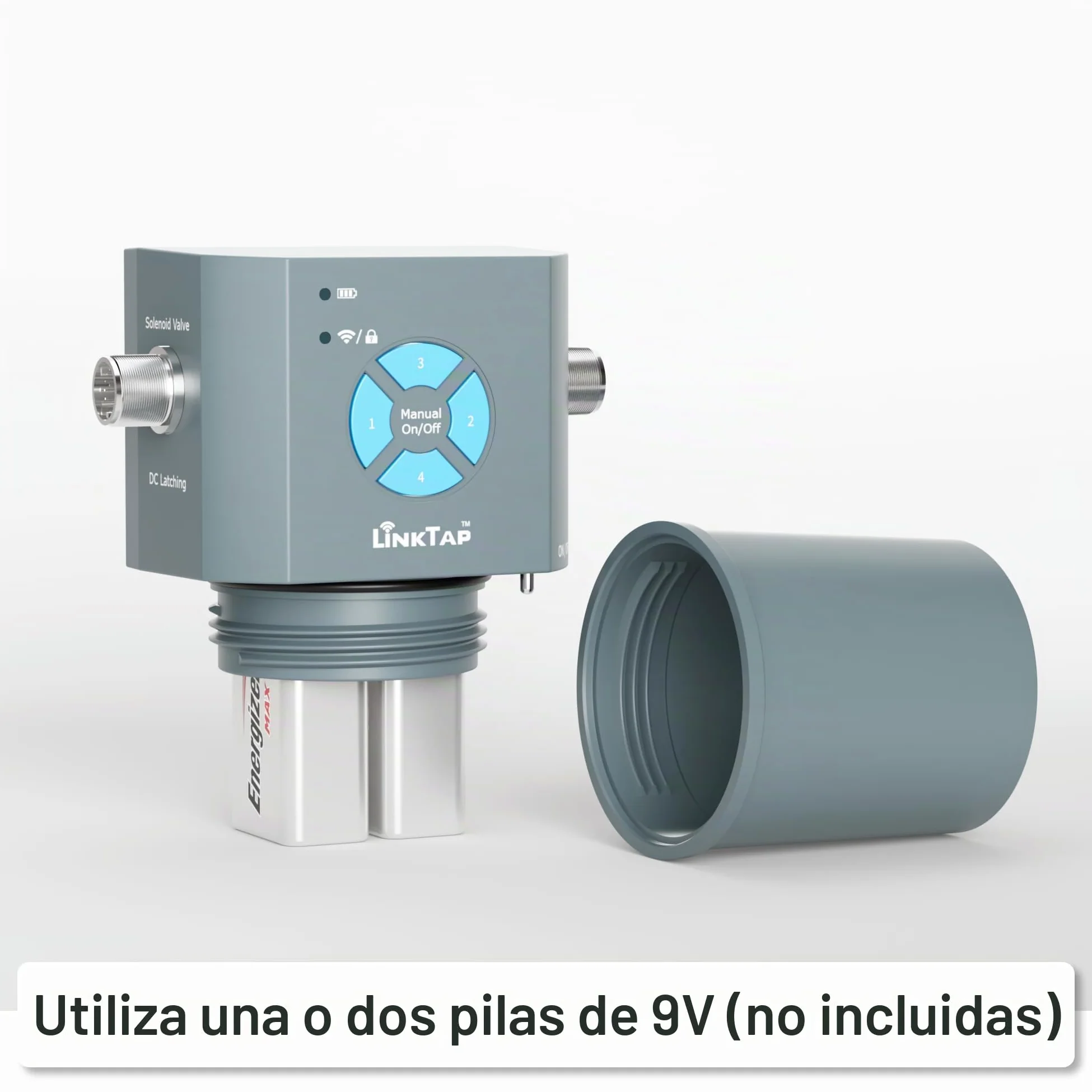 LinkTap Q1 Programador de Riego 4 Salidas y Gateway, 4 Caudalímetros, IP66 | Temporizador 4 Zonas Independientes, Riego Clima/Volumen/Tiempo, Detección Fallos y Fugas, Alimentación Flex, Anti-Helada
