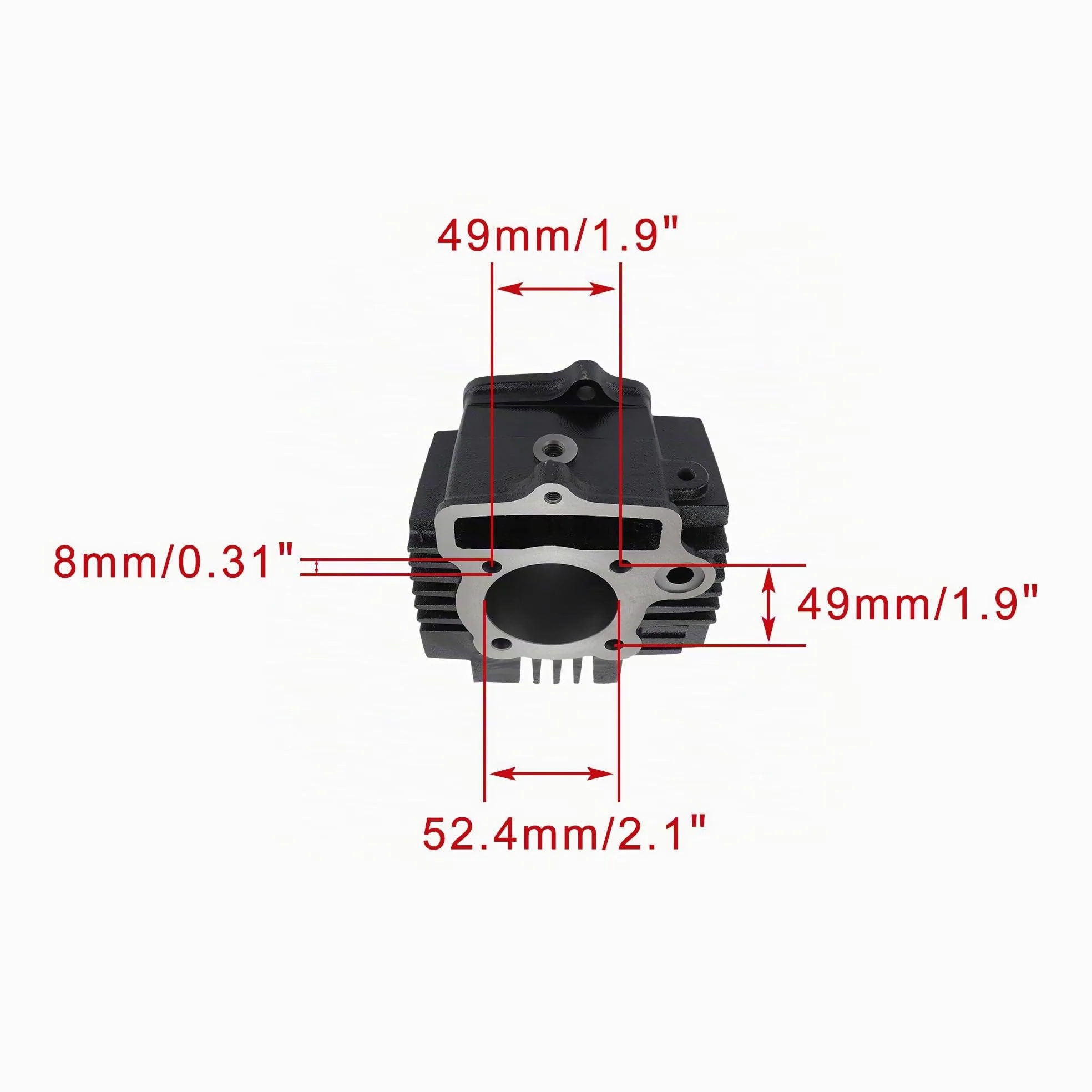 WOOSTAR 52.4mm Big Bore Cilindro y Pistón Completo Válvulas 66mm y Juntas Reemplazo para 4 Tiempos 110cc China Taotao Coolster Motor ATV Go Kart Dirt Bike