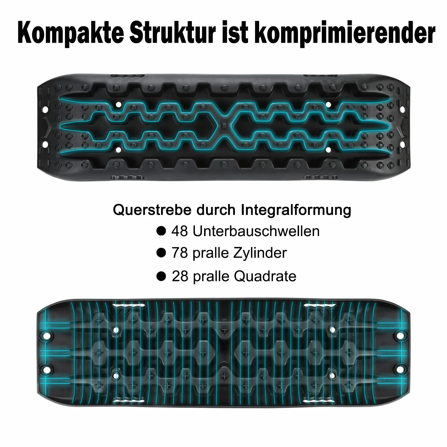 Recovery Board Offroad Tracks Traction Mats 2 unidades con bolsa de almacenamiento