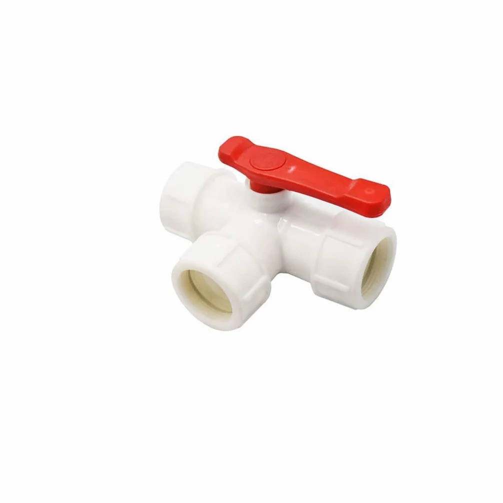 1 acoplador de válvula de bola de plástico tipo T de 25 mm, conector rápido de 3 vías para tubería de agua, PVC, polietileno, conexión rápida