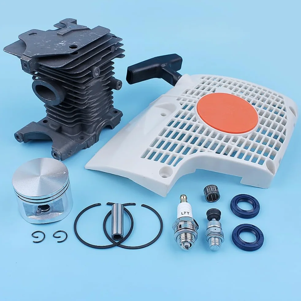 Kit de cojinete de sello de aceite de arranque de retroceso de pistón de cilindro de 46mm, for piezas de repuesto de motosierra STIHL, MS270 MS280 MS280C Kit de sello de aceite para motosierra