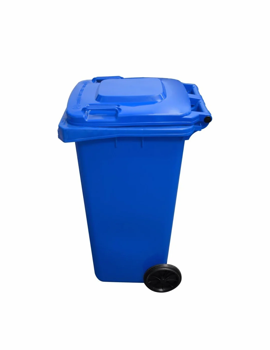 JARDIN202 - Contenedor de Basura Reciclables de Colores con Ruedas y Mango Antideslizantes | 120L, 240L, 360L, 800L y 1100L | 120 L (Azul)