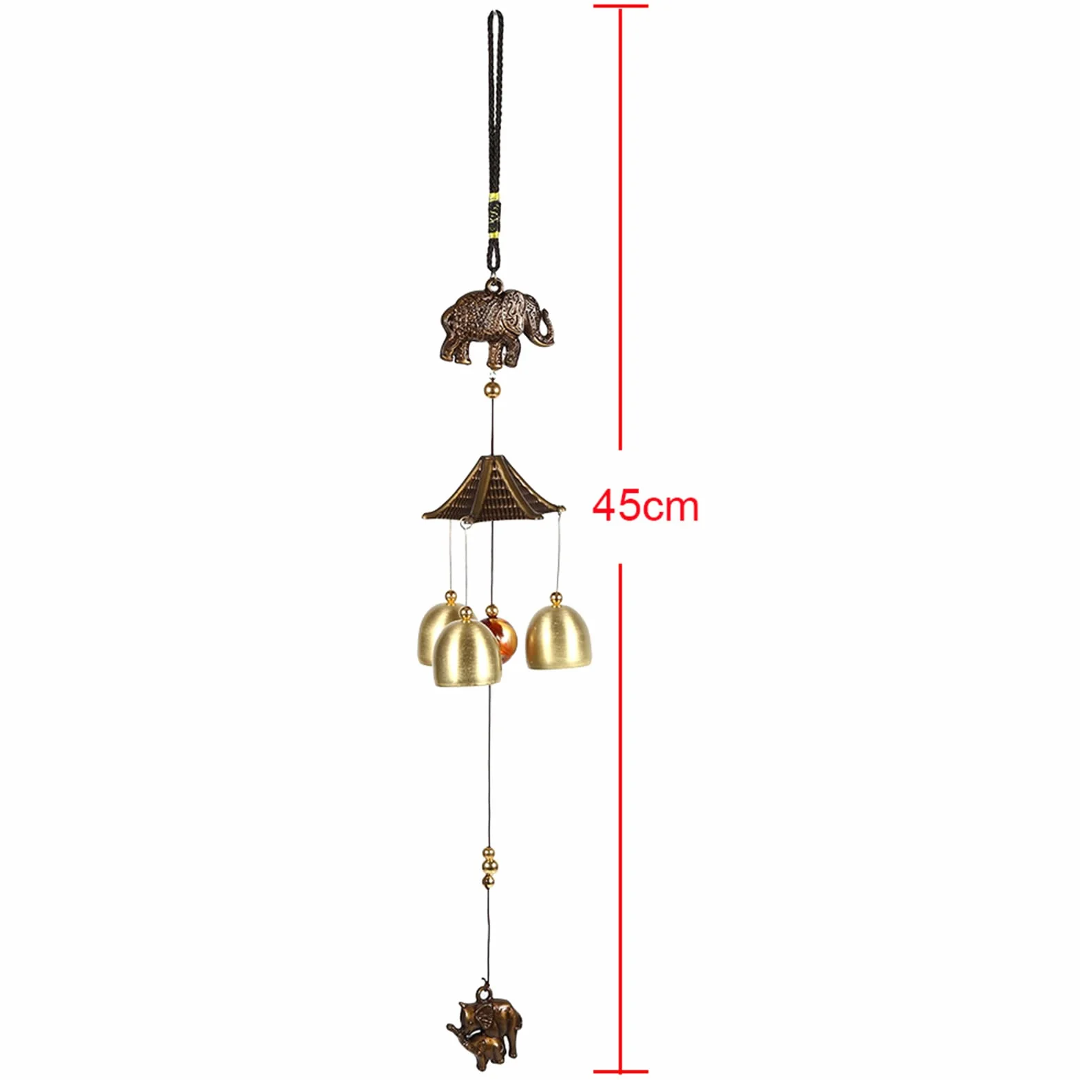 Generic Campana de Viento de Metal con Forma de Elefante, Decoración de Campanas de Iglesia para Ventana o Puerta del Hogar, Lindas Campanillas para un Ambiente Feliz, Decoración de Jardín y Patio