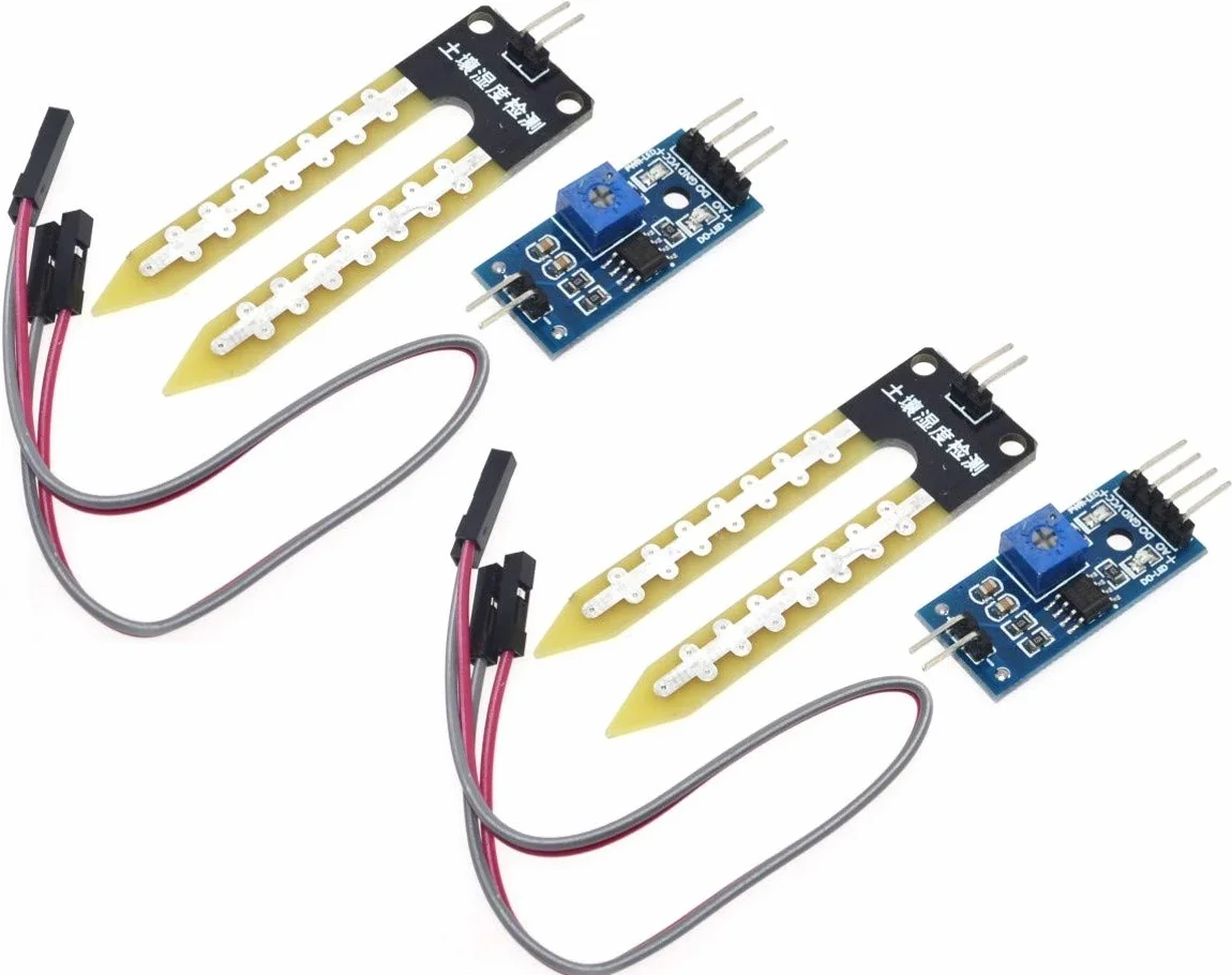 2pcs Soil Hygrometer Humidity Detection Module Soil Moisture Water Sensor