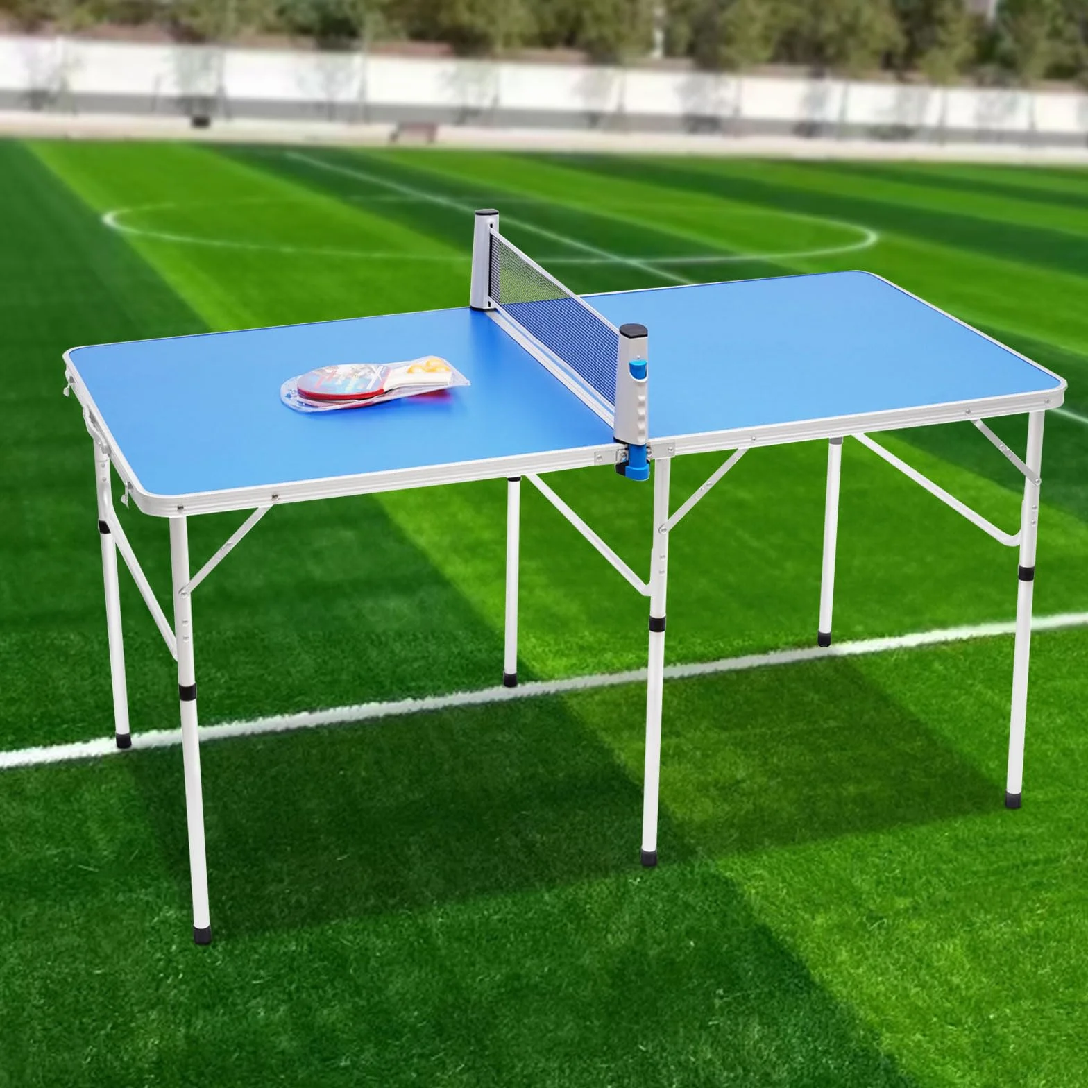 Mesa de ping pong plegable profesional exterior resistente intemperie altura regulable red