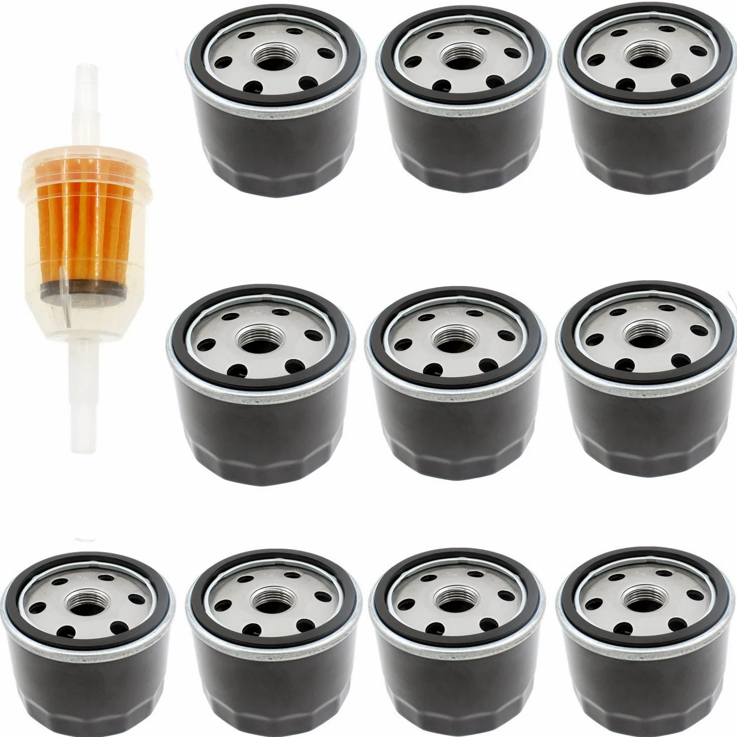10 filtros de aceite compatibles con 492932S 12HP-25HP Kohler CH18-CH25 CV18-CV25 EZGO ST480 F620 F680 F687 M653 M655 M665 Z245 Z425 Z510A Z52220A Z911 0A Z920A ZTrak Cortacésped Tractor