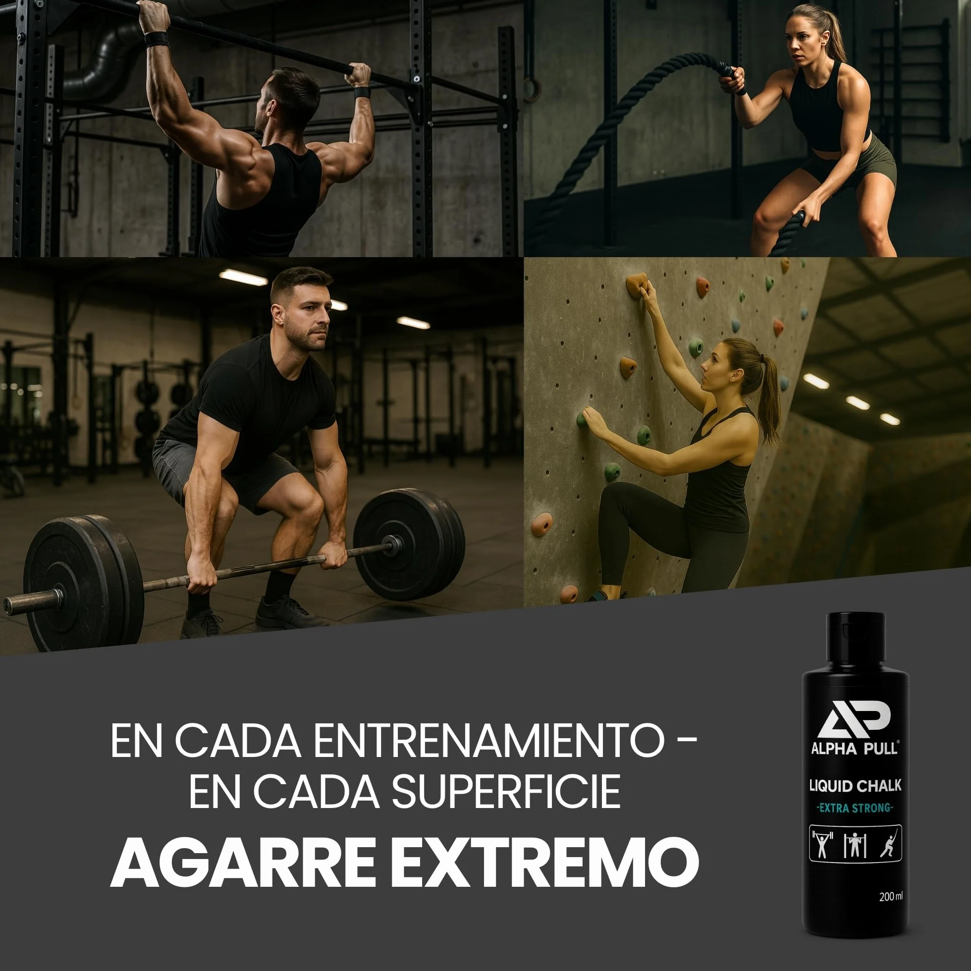 Magnesio Líquido Tiza Líquida Escalada Calistenia Gym Halterofilia Padel Manos