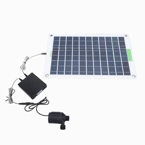 KIT de Bomba de Agua Solar de 100 W, Bomba de Fuente de Agua con Energía Solar, con Caja de Almacenamiento de Energía, para Estanques de Baño de Pájaros, Estanque de Peces de