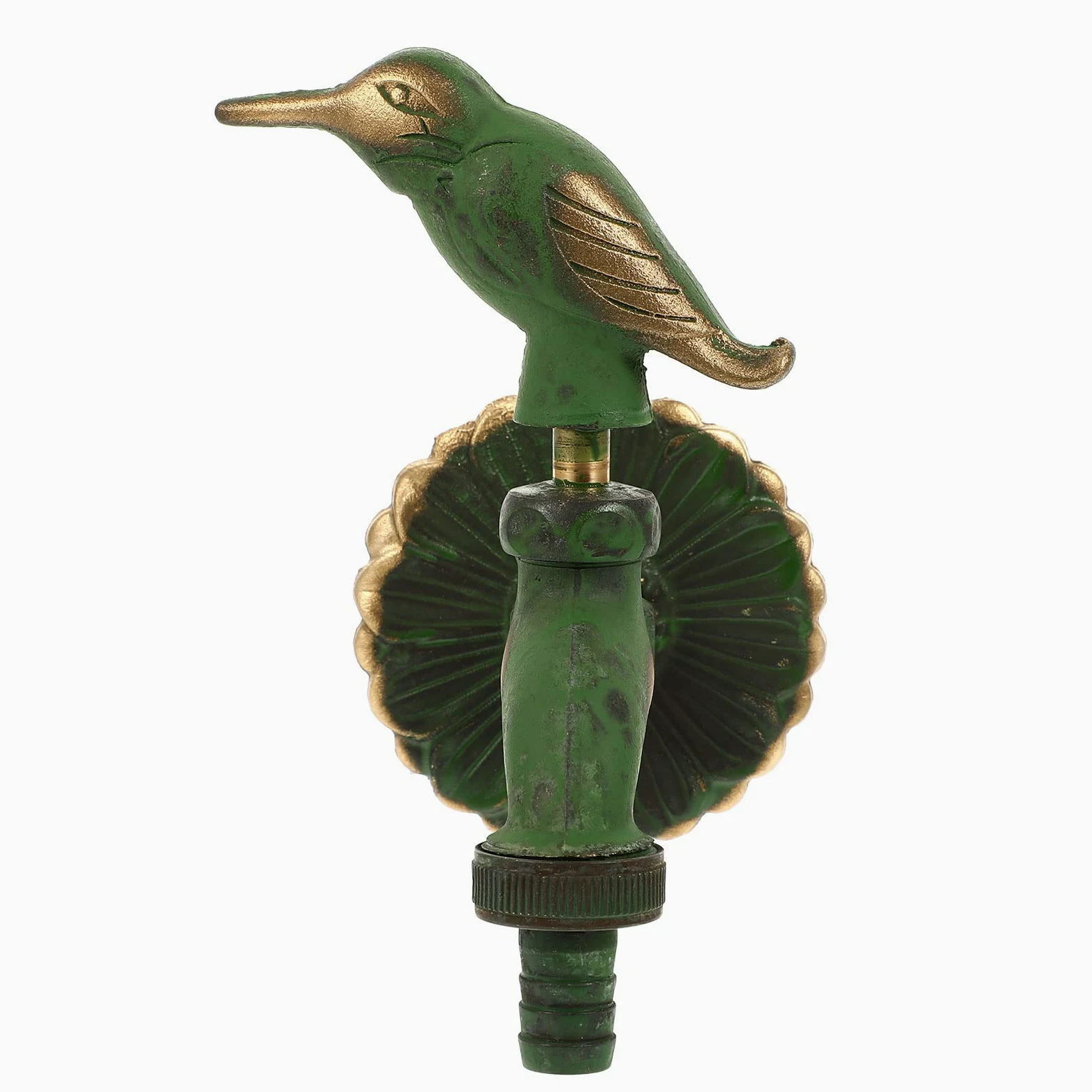 Levemolo Grifo de Cobre Verde Diseño Animal para Jardín, Control Único y Empotrado, Adecuado para Cocina o Baño en Casa
