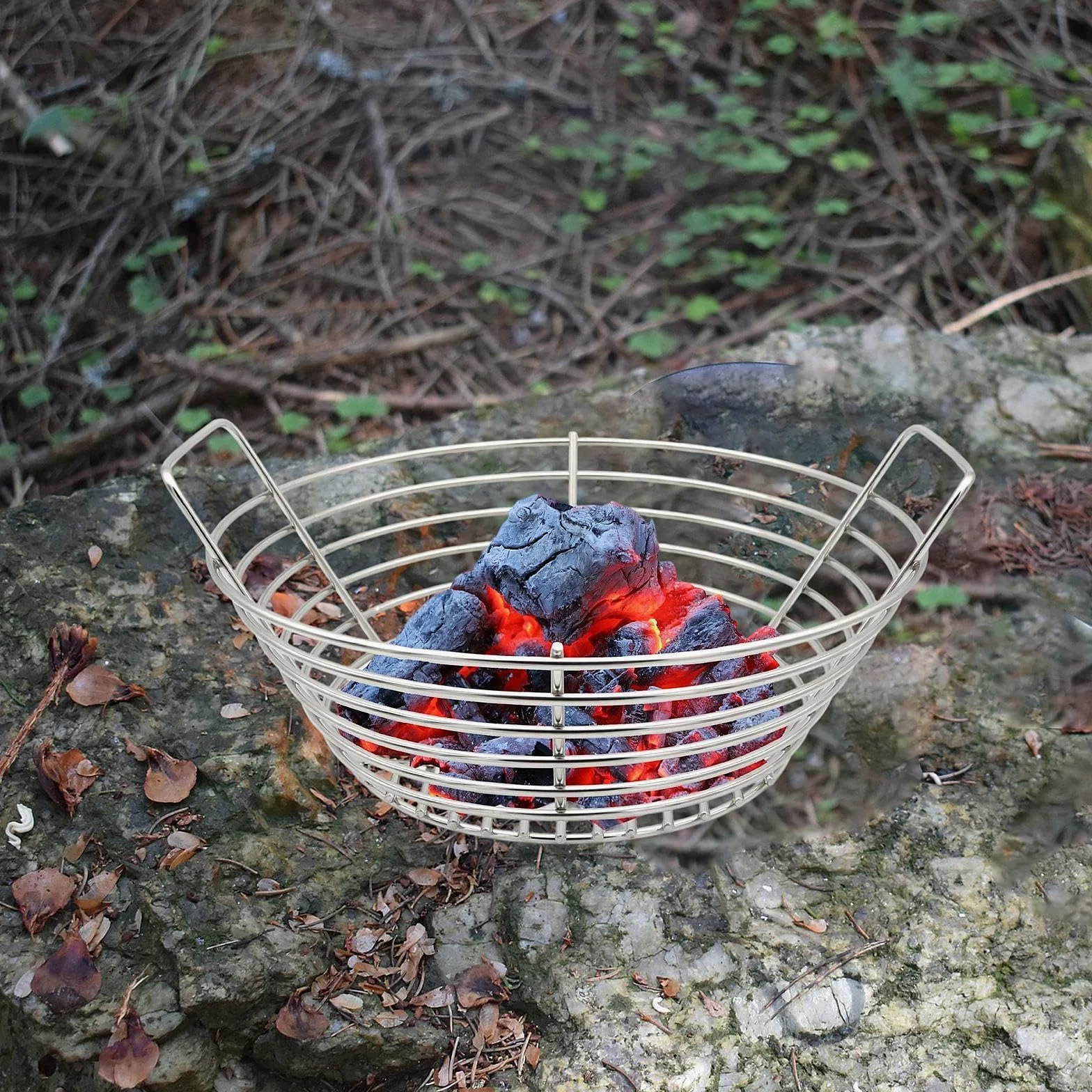 Sharplace Cesta para Cenizas de Parrilla, Colector de Cenizas, Resistente a Temperaturas, Bandeja para Accesorios de Ahumadores de Parrilla, Acero Inoxida
