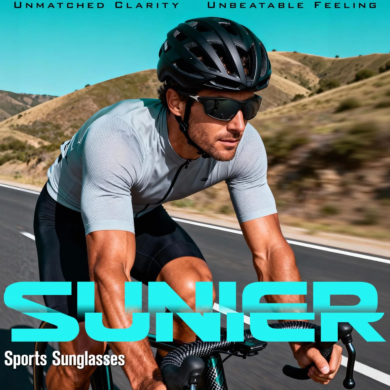 Sunier Gafas de Sol Polarizadas Deportivas UV400 Hombre Mujer