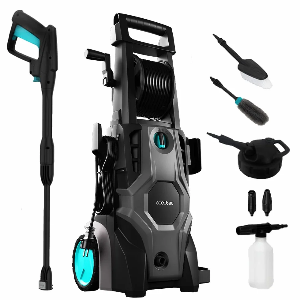 Cecotec Hidrolimpiadora de Alta Presión HydroBoost 2400 AdvanceClean. 2400W, Hogar, Jardín o Coche, Caudal de 480l/h, 180 Bares de Presión, Bomba de Aluminio, Radio de acción 14m