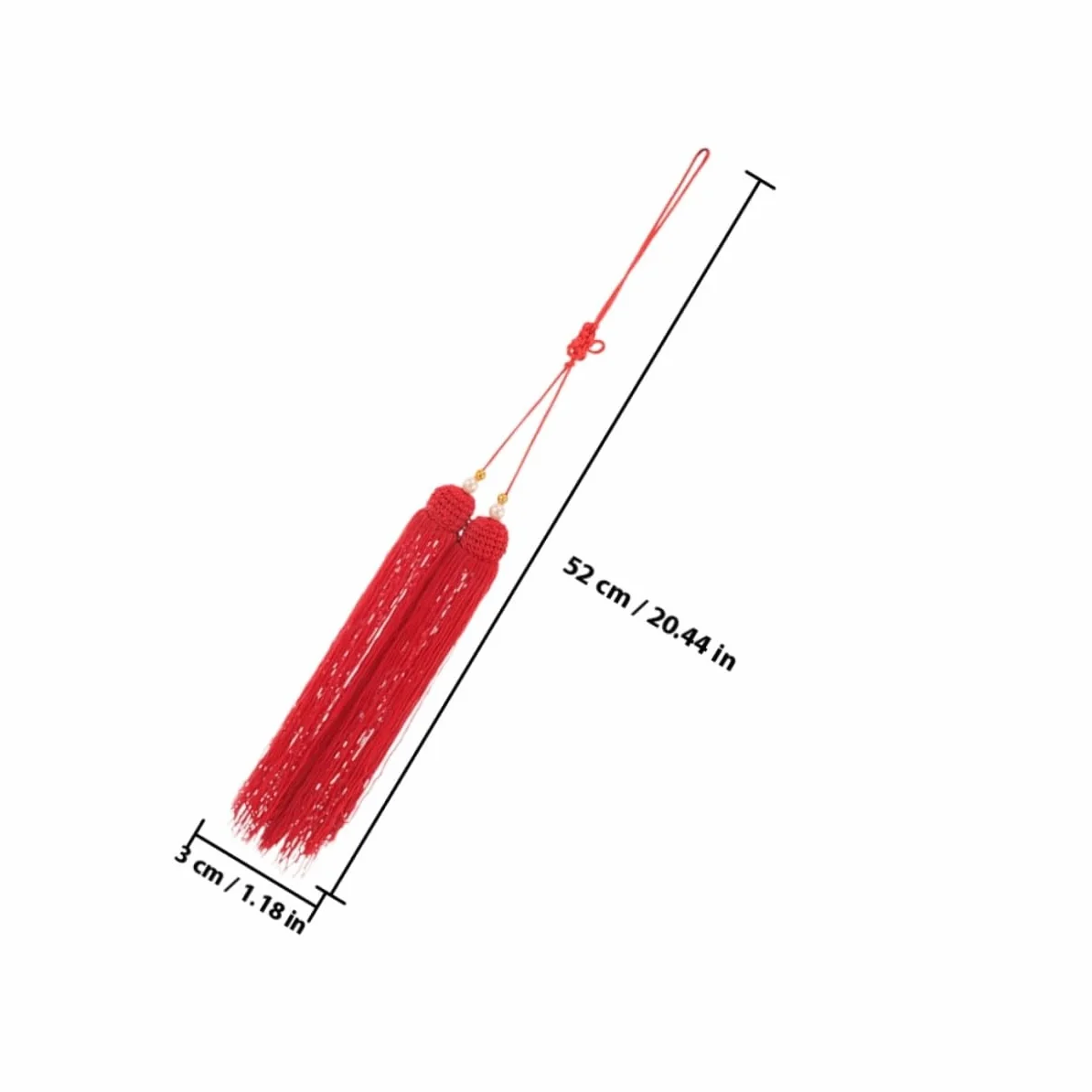 Borlas Colgantes de Tela Roja 6 Piezas para Espada Tai Chi Artes Marciales Resistente Multifuncional