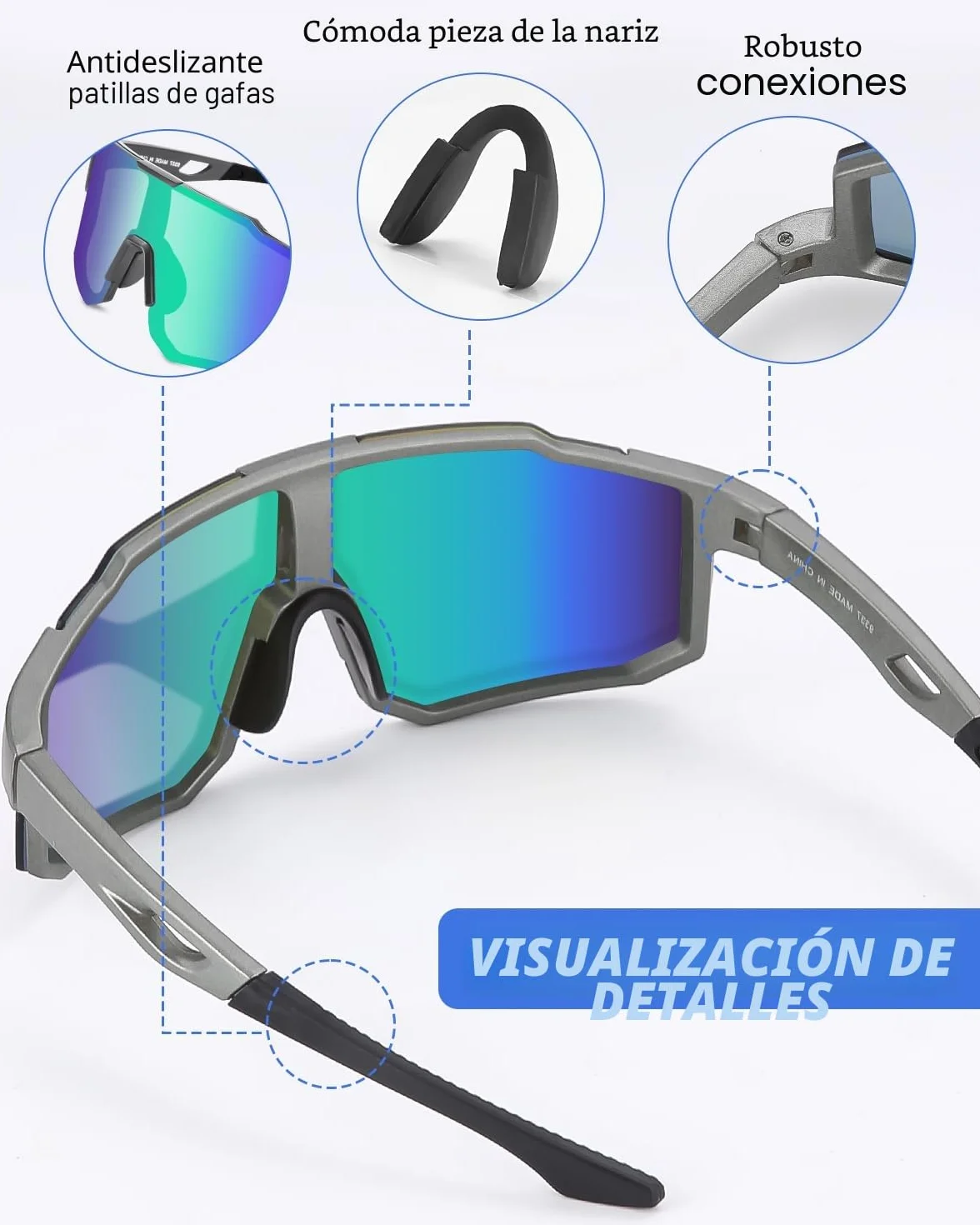 Gafas polarizadas para bicicleta UV400 protección ciclismo motociclismo correr esquí