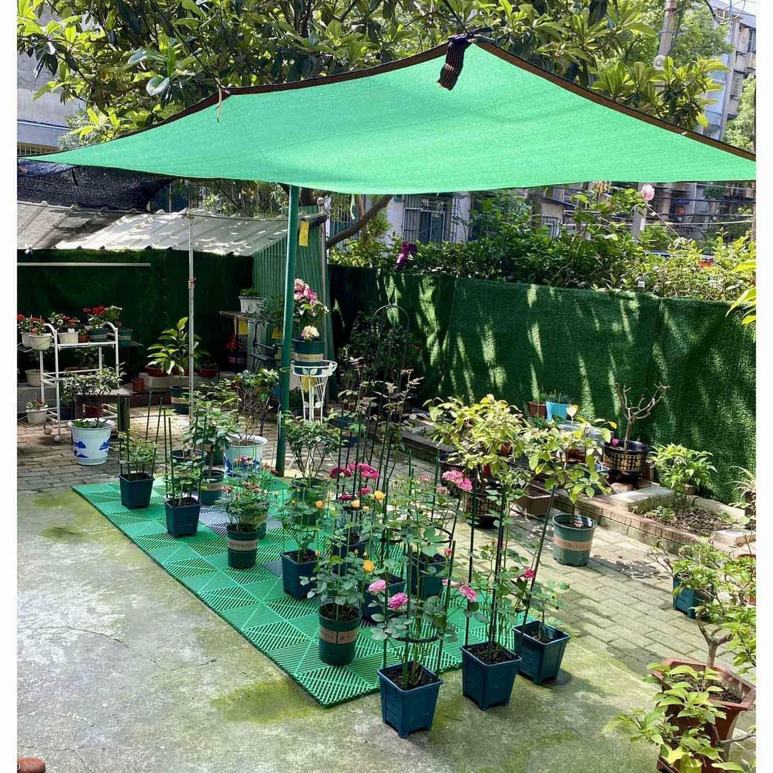 Malla de sombreo Verde al 80% para Muebles de jardín/Plantas de Exterior, 4x6m (13 x 19,7 pies)