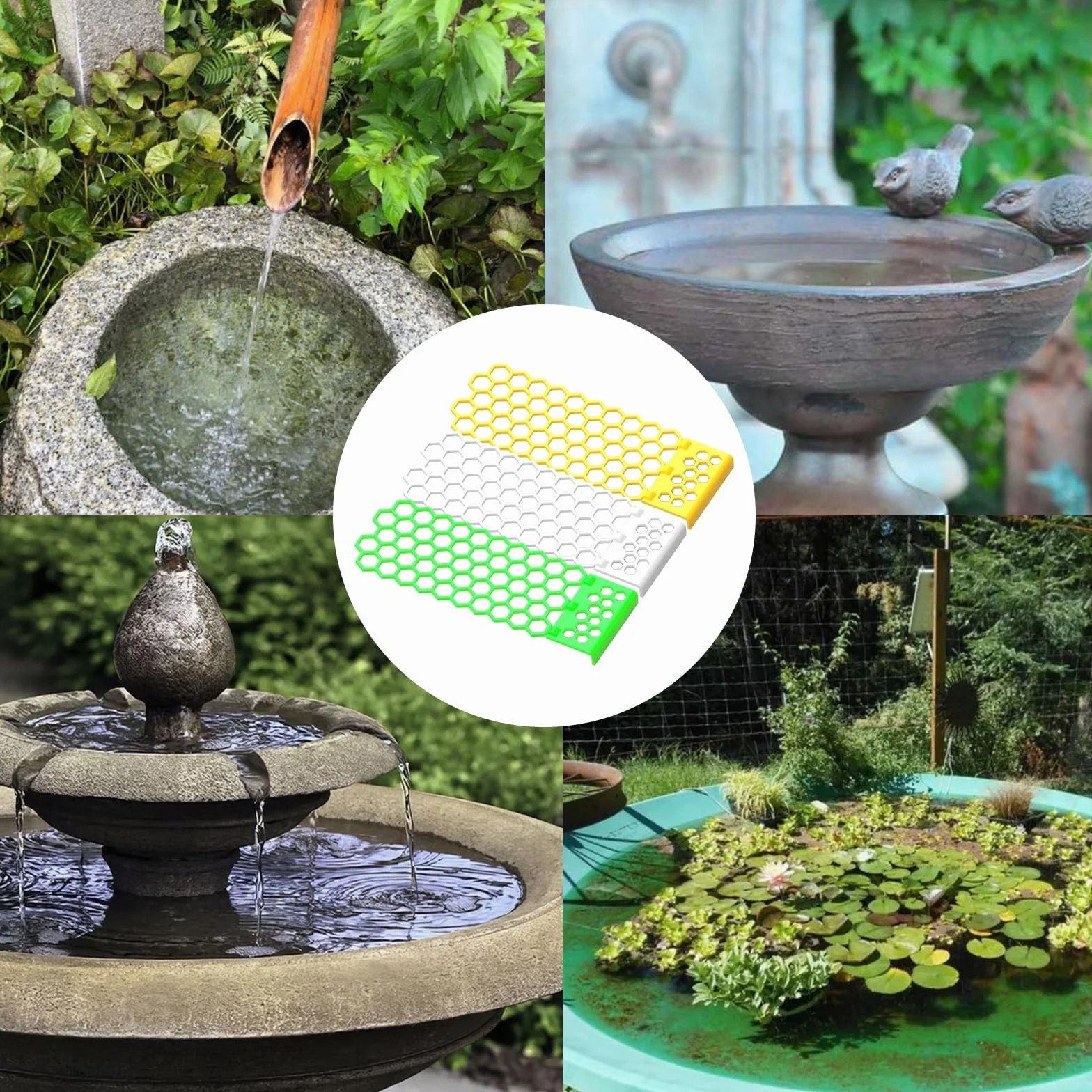 3 Escaleras Flotantes para Abejas - Isla de Colmena Plegable en Plástico | Bebedero Seguro para Polinizadores en Jardines, Huertos y Colmenares (Antiahogamiento)
