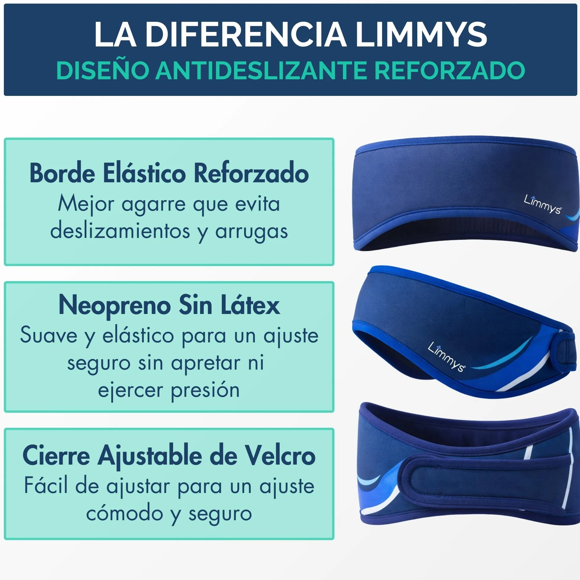 Limmys Banda de Natación para Niños y Adultos - Neopreno Elástico Reforzado, Sin Látex, Antideslizante