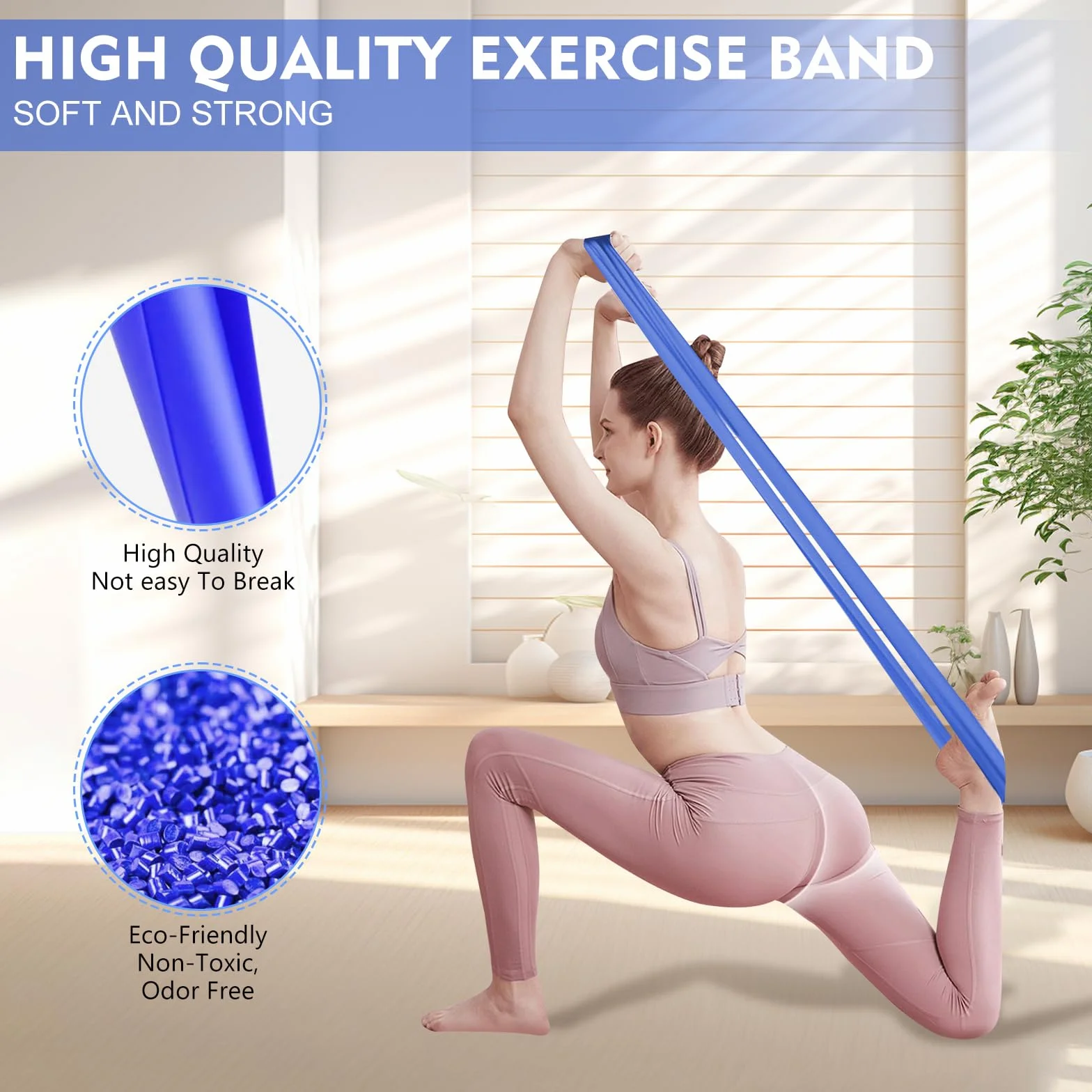 Fokky Gomas Elasticas Musculacion Set de 4 1.8M Bandas Elasticas con Bolsa de Transporte