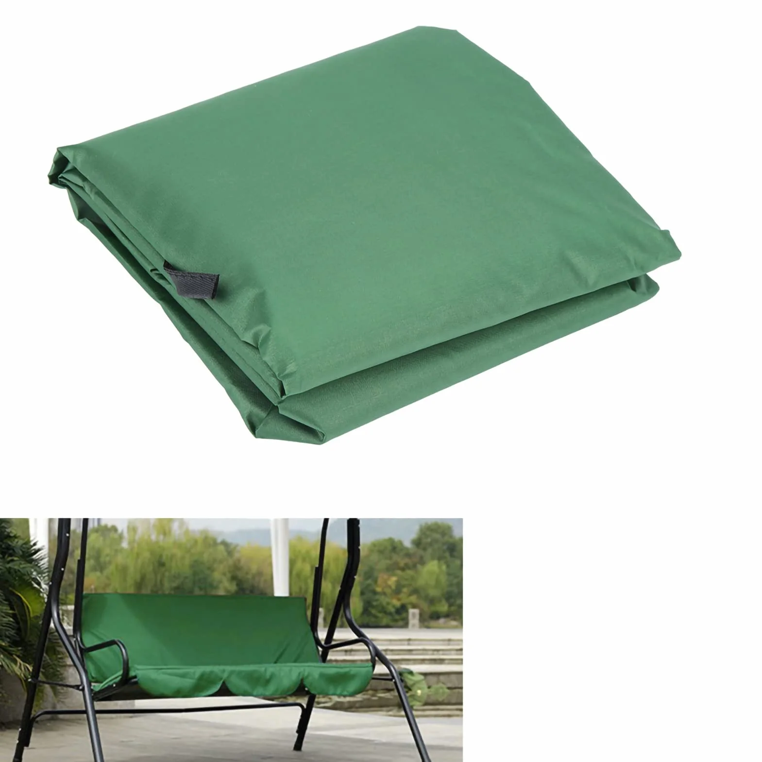 Yctze Funda de Cojín para Asiento de Hamaca para Silla Columpio de Jardín Al Aire Libre de Tafetán de Poliéster Impermeable para Tres Plazas, Tela de Repuesto Protectora para