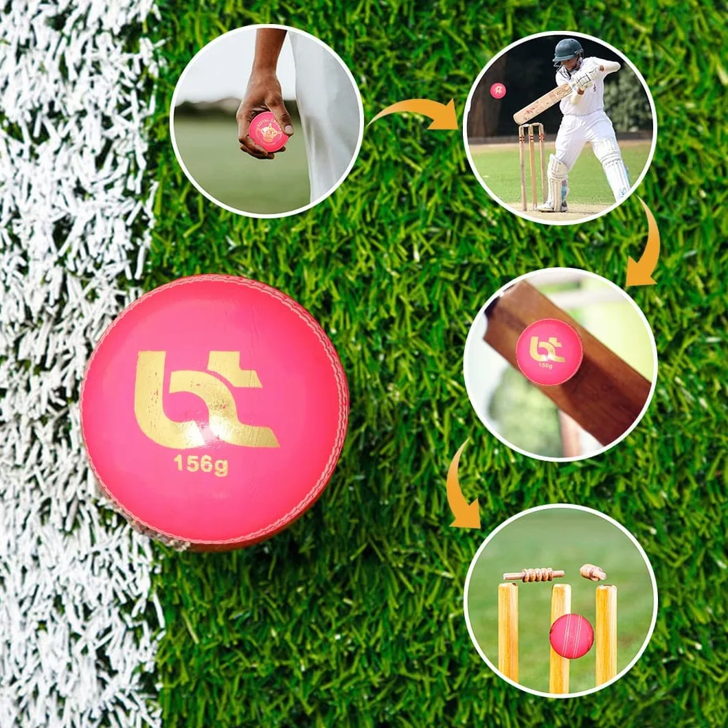 Pink Cricket Balls Pack of 6 - 4 Piece Set