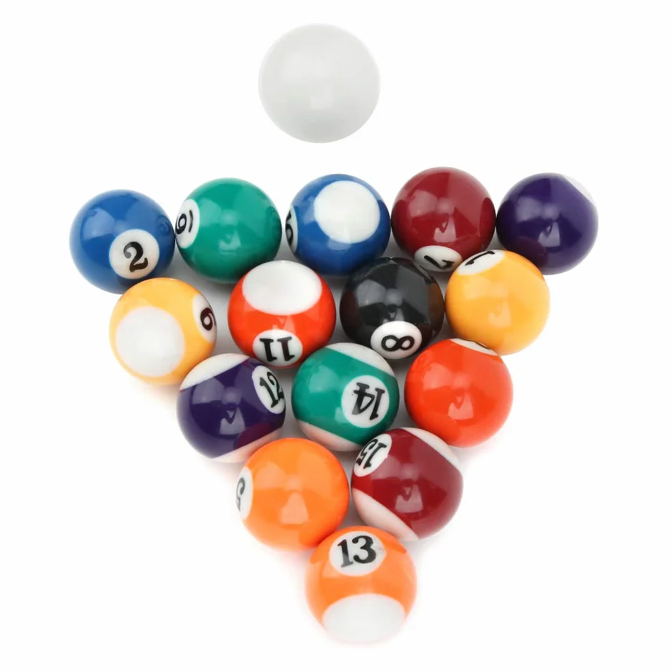 Zerodis Bola De Billar Resina 16 Pcs 32 Mm Numeradas Blanca Juego De Billar