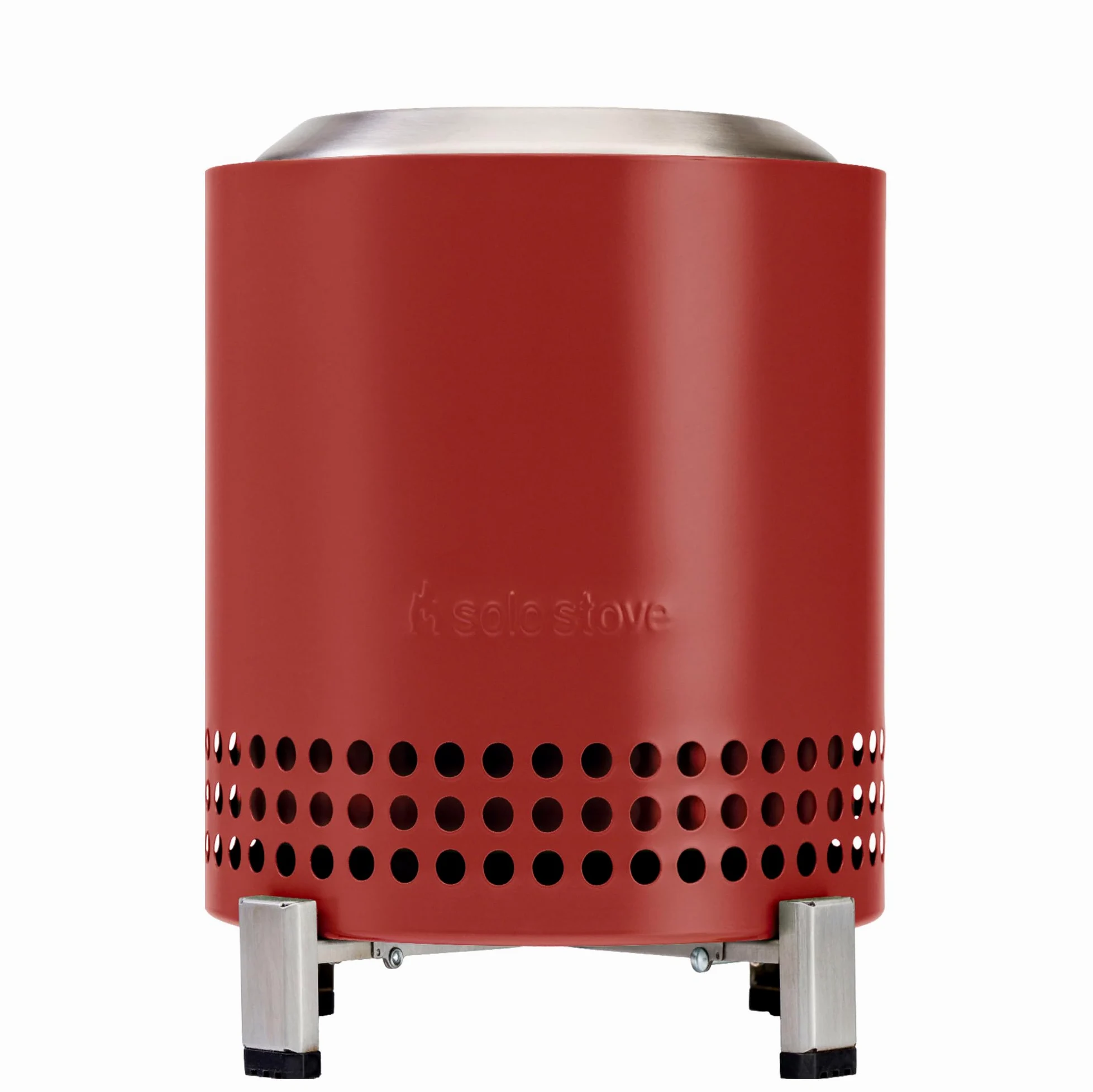 Solo Stove Mesa XL, Brasero de sobremesa | Minifogata de bajo Humo para Exteriores, Arde con pélet o Madera, Quema Segura, Acero Inoxidable, con Soporte, Bolsa de Viaje, 21,8 x 17,8 cm, 1kg, Rojo