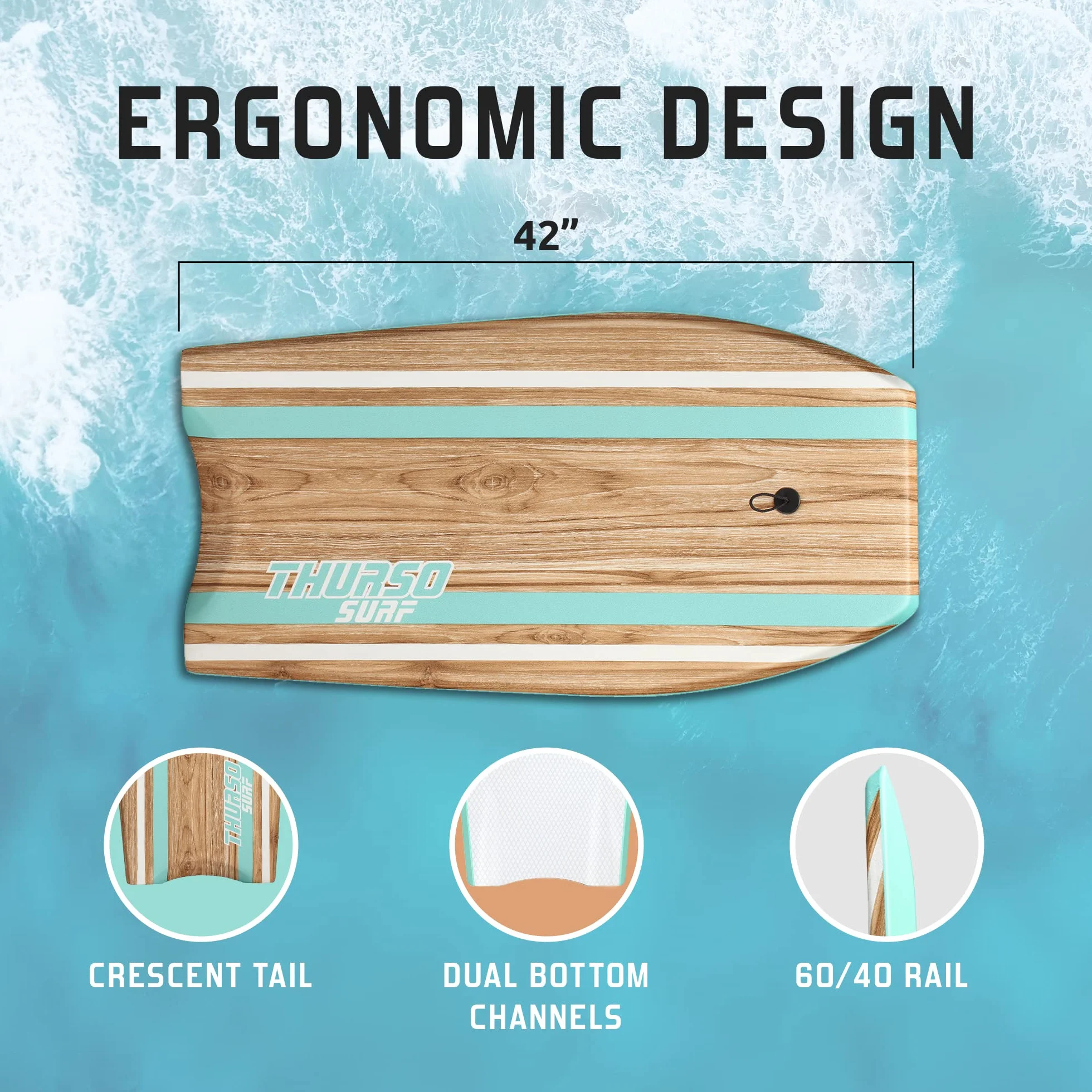 Thurso Surf Quill Tabla de Bodyboard 42 Pulgadas EPS IXPE HDPE FRP