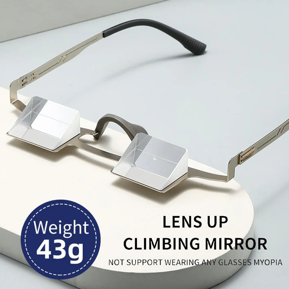 Gafas de Aseguramiento Prism - Lentes de cristal óptico 90° para protección del cuello, marco de titanio ligero, campo de visión amplio