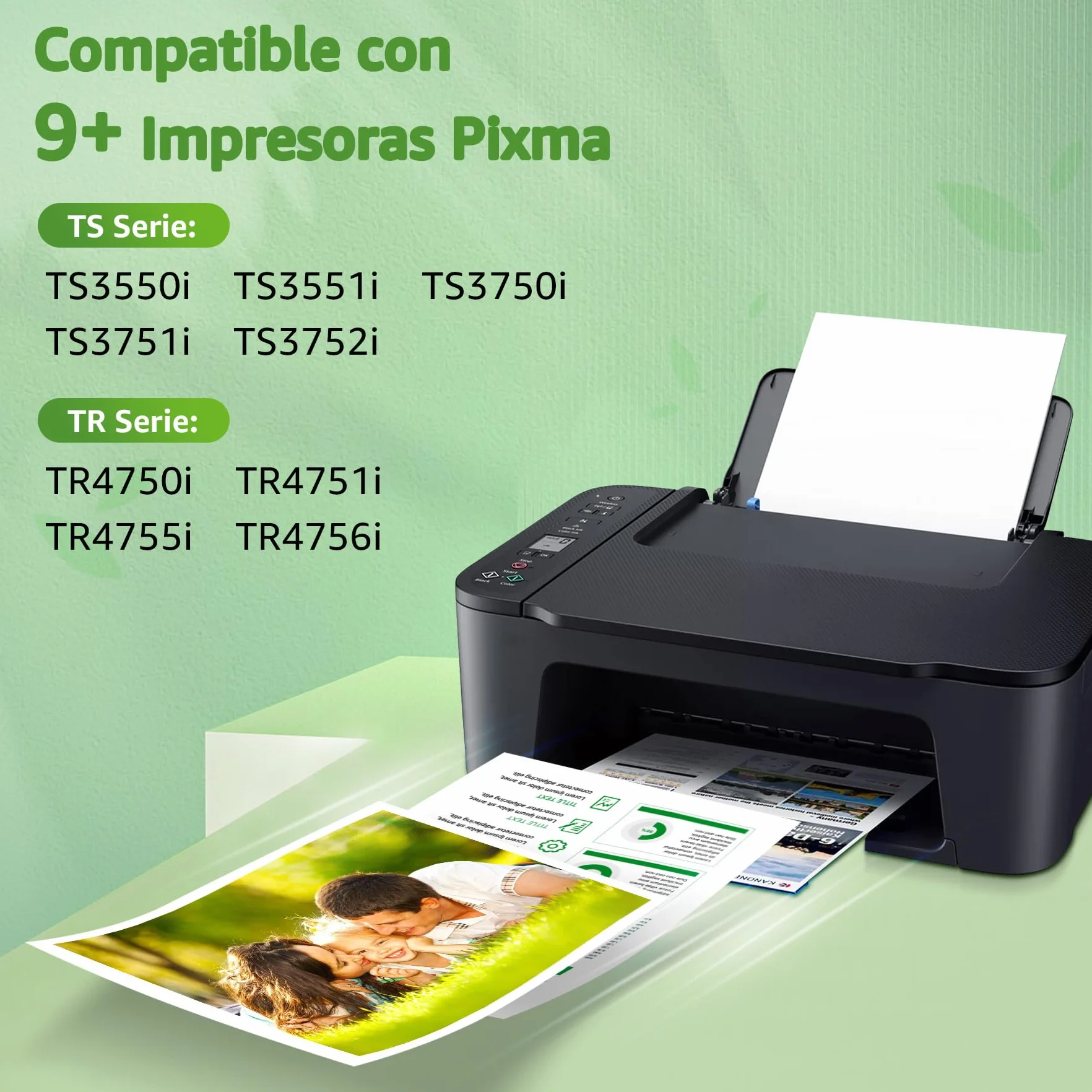 GREENSKY PG-575XL CL-576XL Cartuchos de Tinta para Canon 575 576 Negro y Color PIXMA TS3750i TS3751i TR4756i