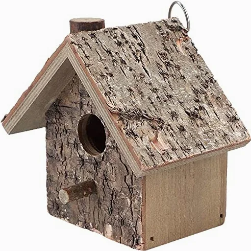 Nidos De Pájaros Nido De Loro Casa de pájaros al Aire Libre, jardín, Patio, decoración Colgante, Manualidades, casa de pájaros de Madera, Nido, Jaula de Nido de pájaro Hecha a Mano 8