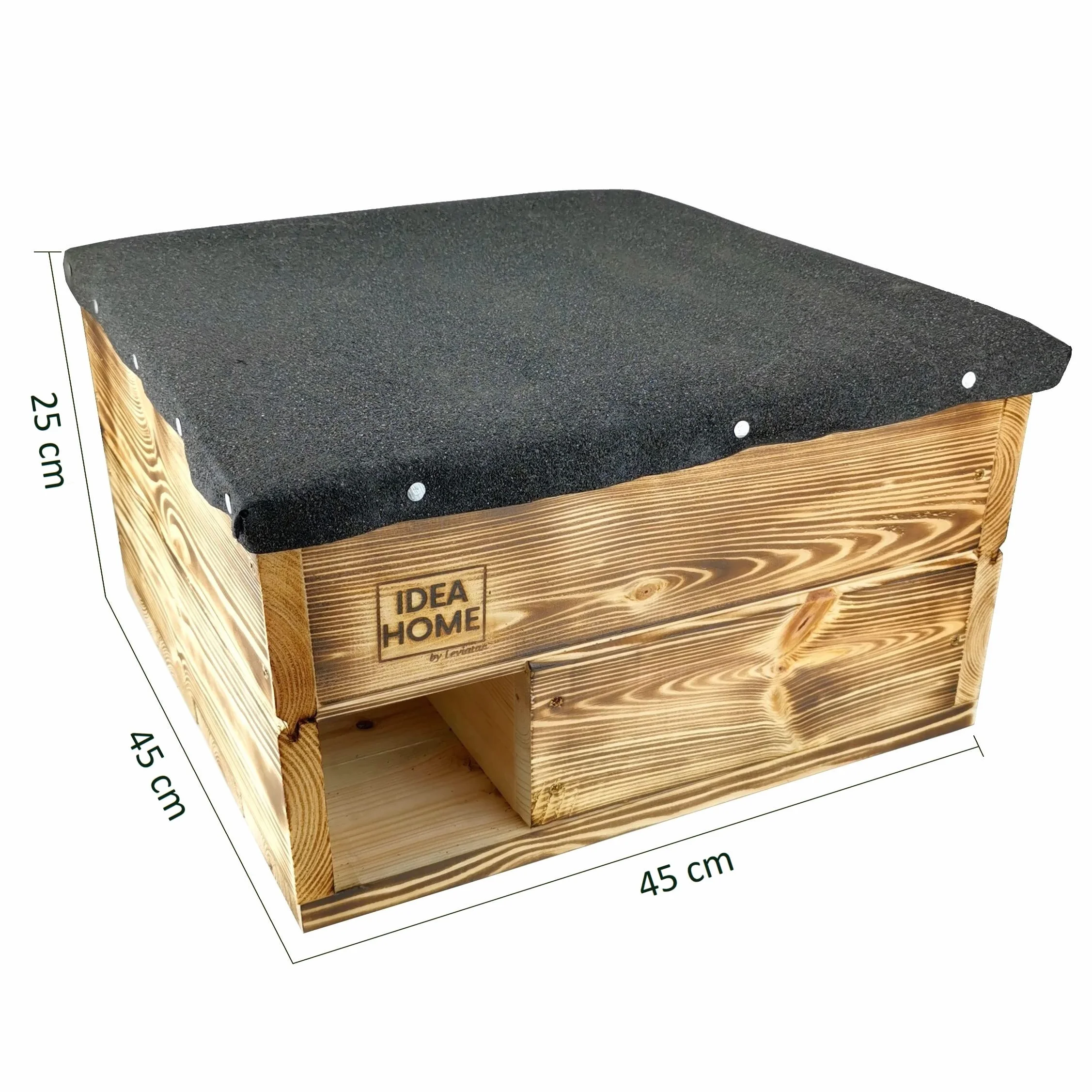 LEVIATAN - Casa para Erizos con Suelo de Madera, Casa para Todo el Año, Resistente a la Intemperie, Perfecto para el Jardín, Cartier de Invierno