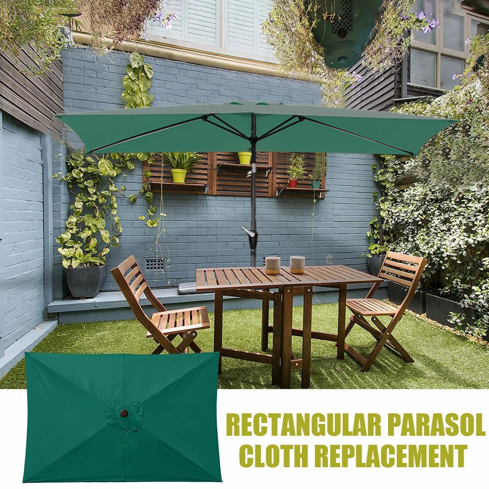 Toldo de repuesto para terraza, protección UV, 2,0 x 3,0 m, para piscina, balcón, terraza, jardín, camping