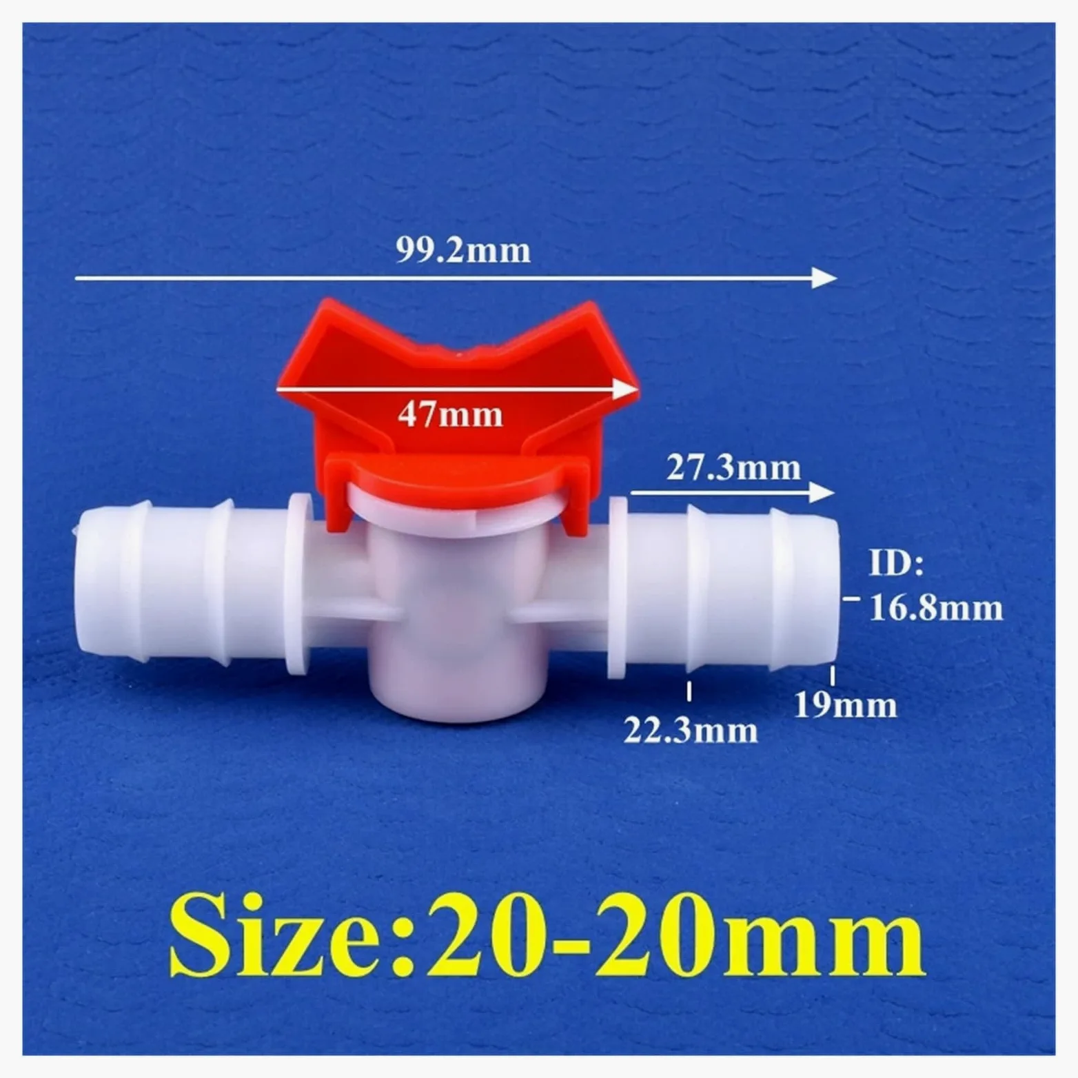 1~50 piezas de 4~25 mm, válvula de bola, de riego por goteo, manguera, junta de pagoda, tanque de acuario, bomba de aire, conector de agua for jardín, tubería(20-20mm,50 Pieces)