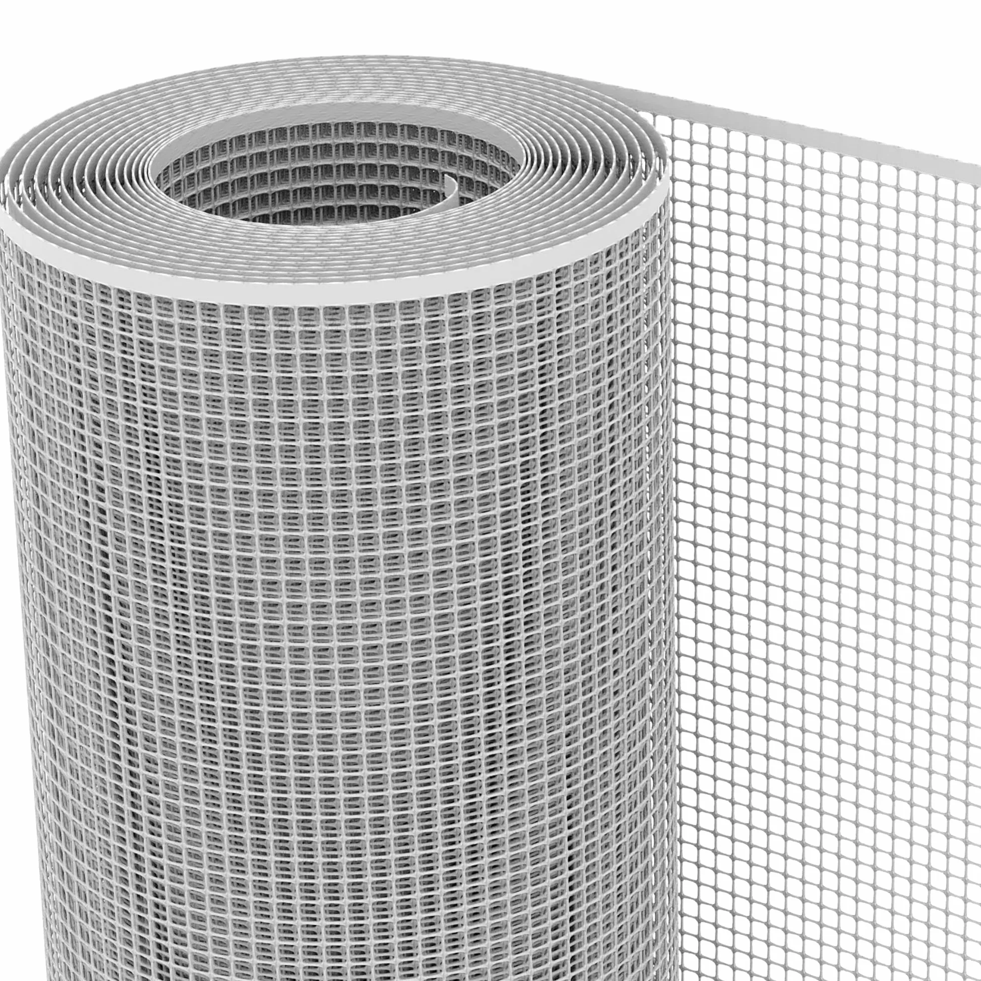 TENAX Malla de Plástico Quadra 10 Plata 1,00x10 m, Malla Protectora Multiuso para Balcones, Vallas y Cercados