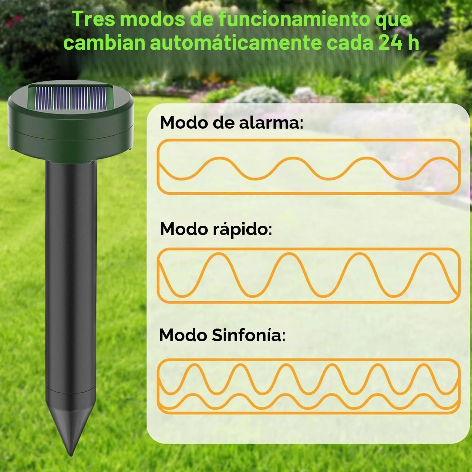 Ahuyentador de Ratas 8 Piezas, Repelente Ratas Ultrasonido Exterior, Ahuyentador de Topos y Ratones Solar, IP65 Impermeable, Anti Topos,Serpientes, Ratones