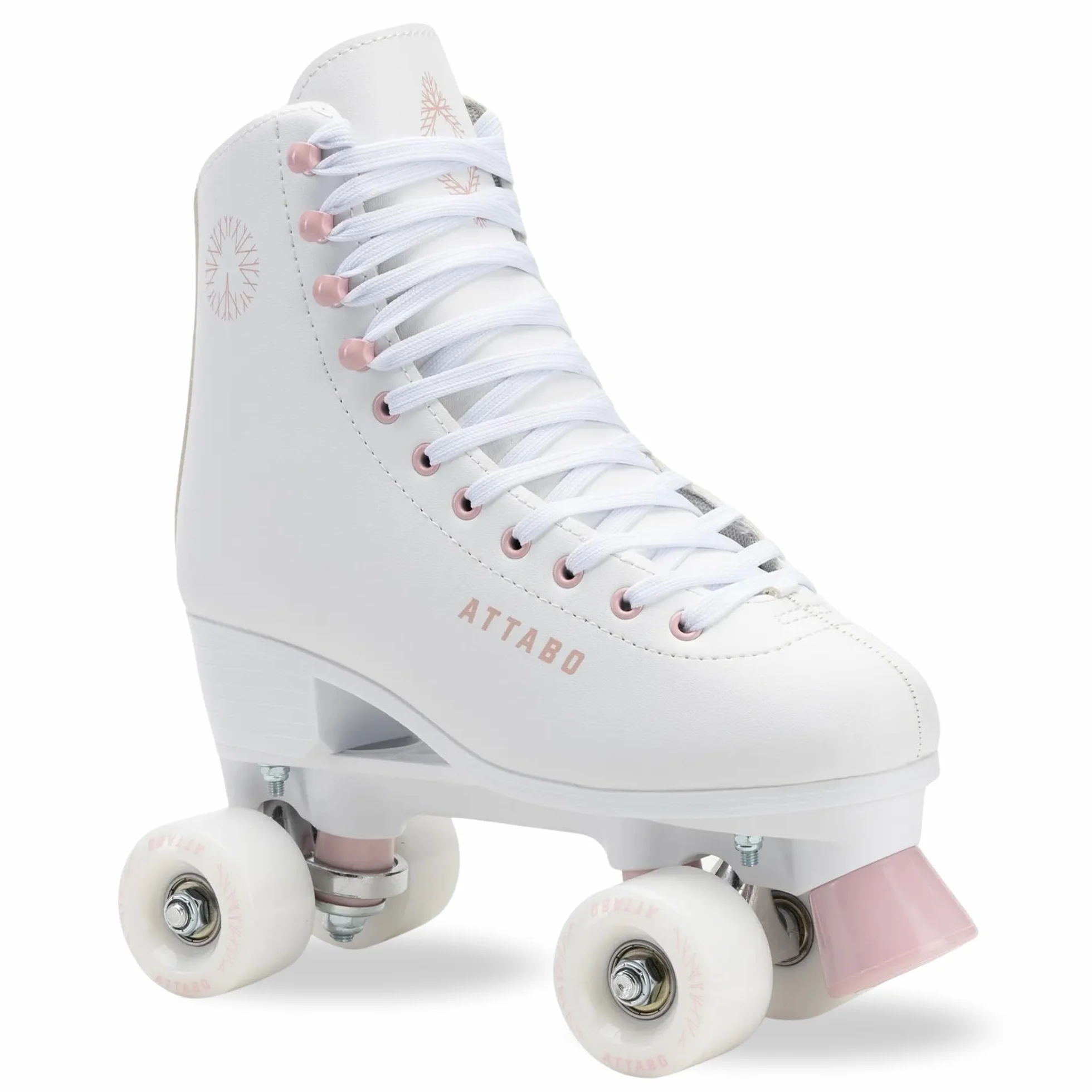 ATTABO Serena Patines de ruedas para mujer piel ecológica ABEC-3 marco polipropileno rueda aluminio PU 82A 54x32mm freno TPU