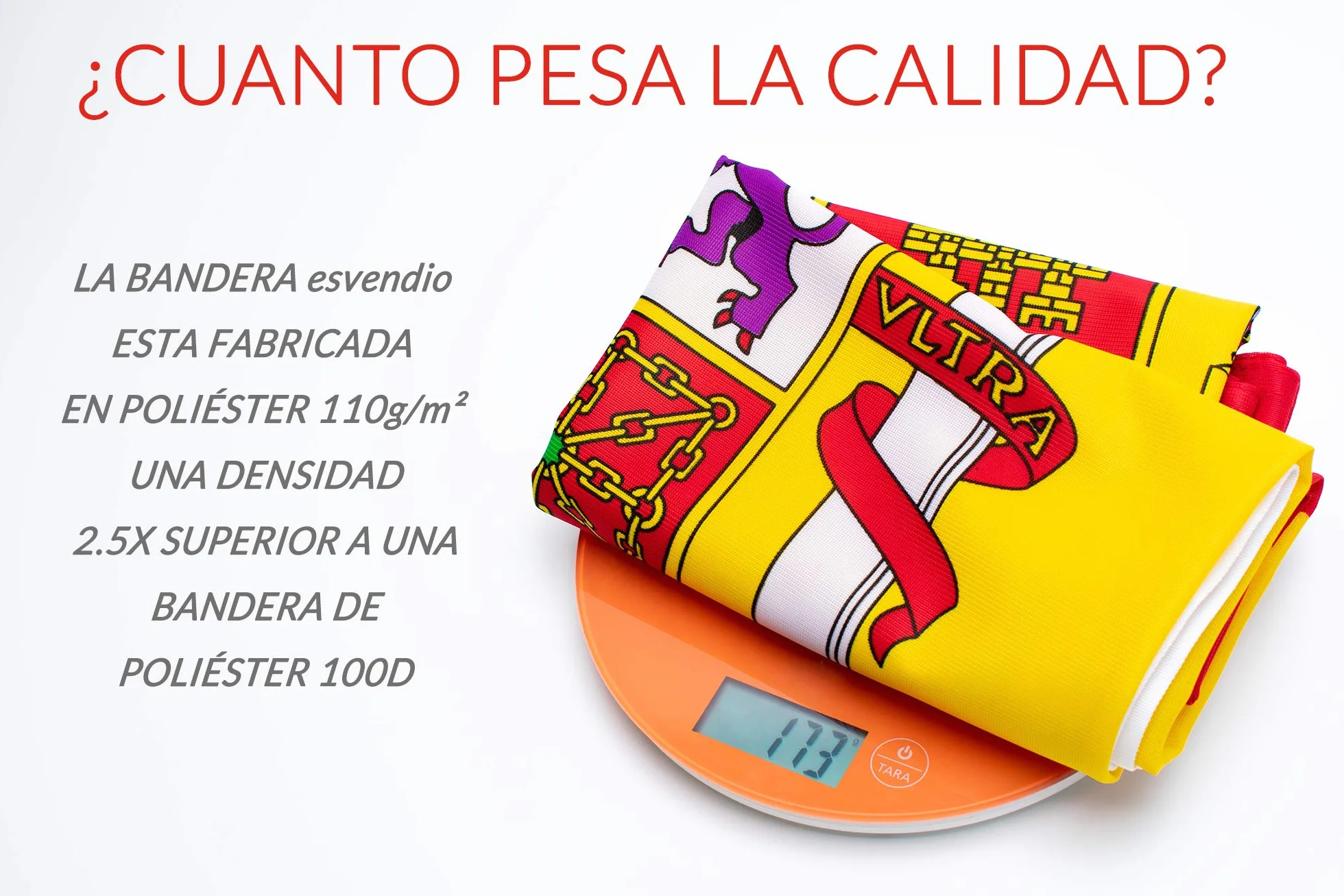 Bandera de España de Tela Fuerte (2pcs), Bandera Española Grande para Exterior 150x90 cm