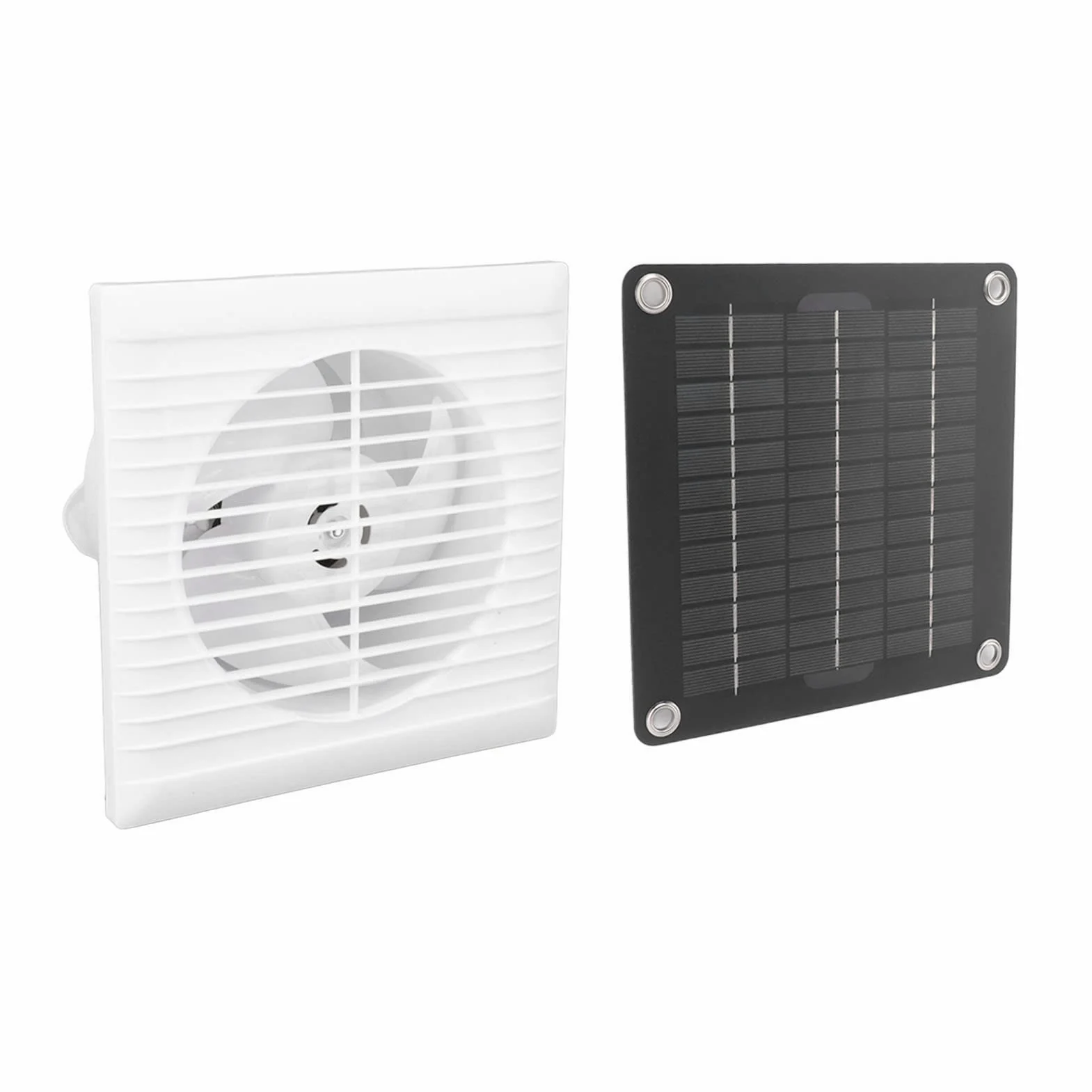 Ventilador Solar de Escape Resistent al Agua IP67, 6 Pulgadas 10W 12V para Cobertizo de Gallinero