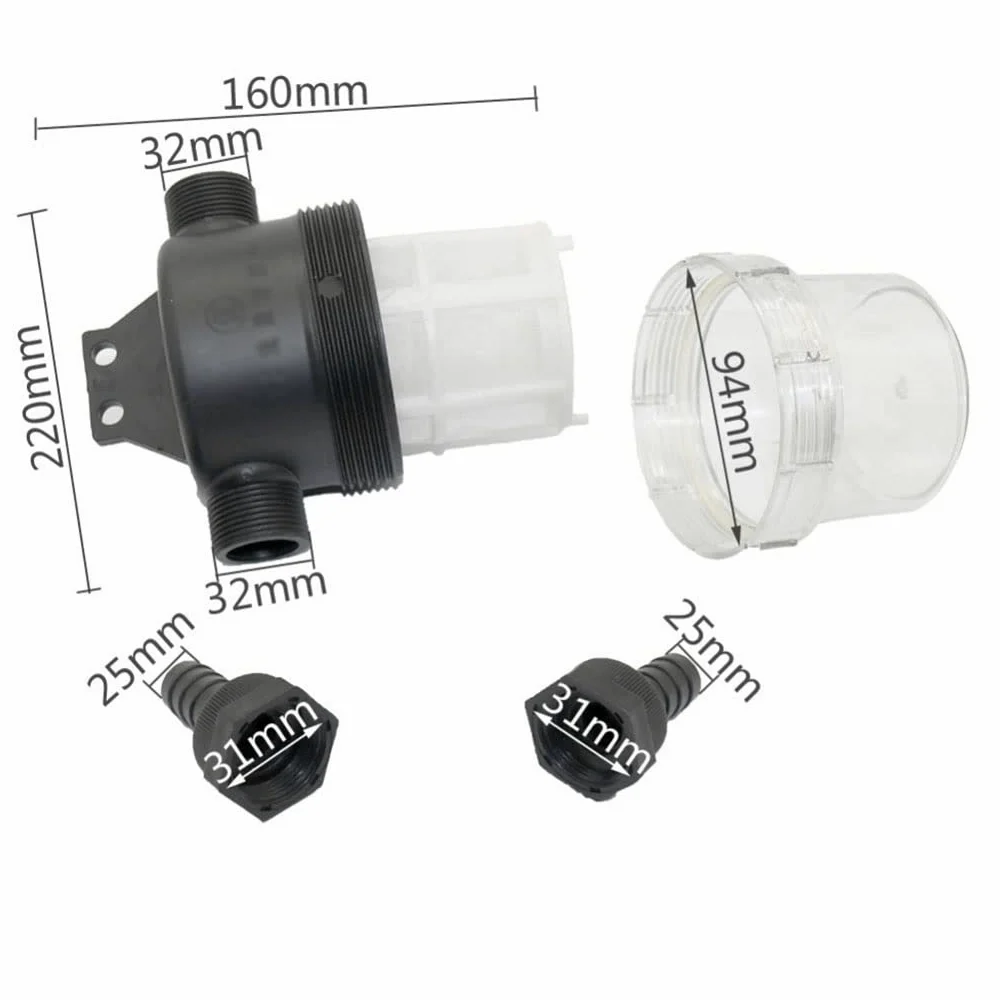 Filtro de manguera de agua en línea - Prefiltro de flujo grande de malla 40 for riego de jardines y uso agrícola, 1 unidad