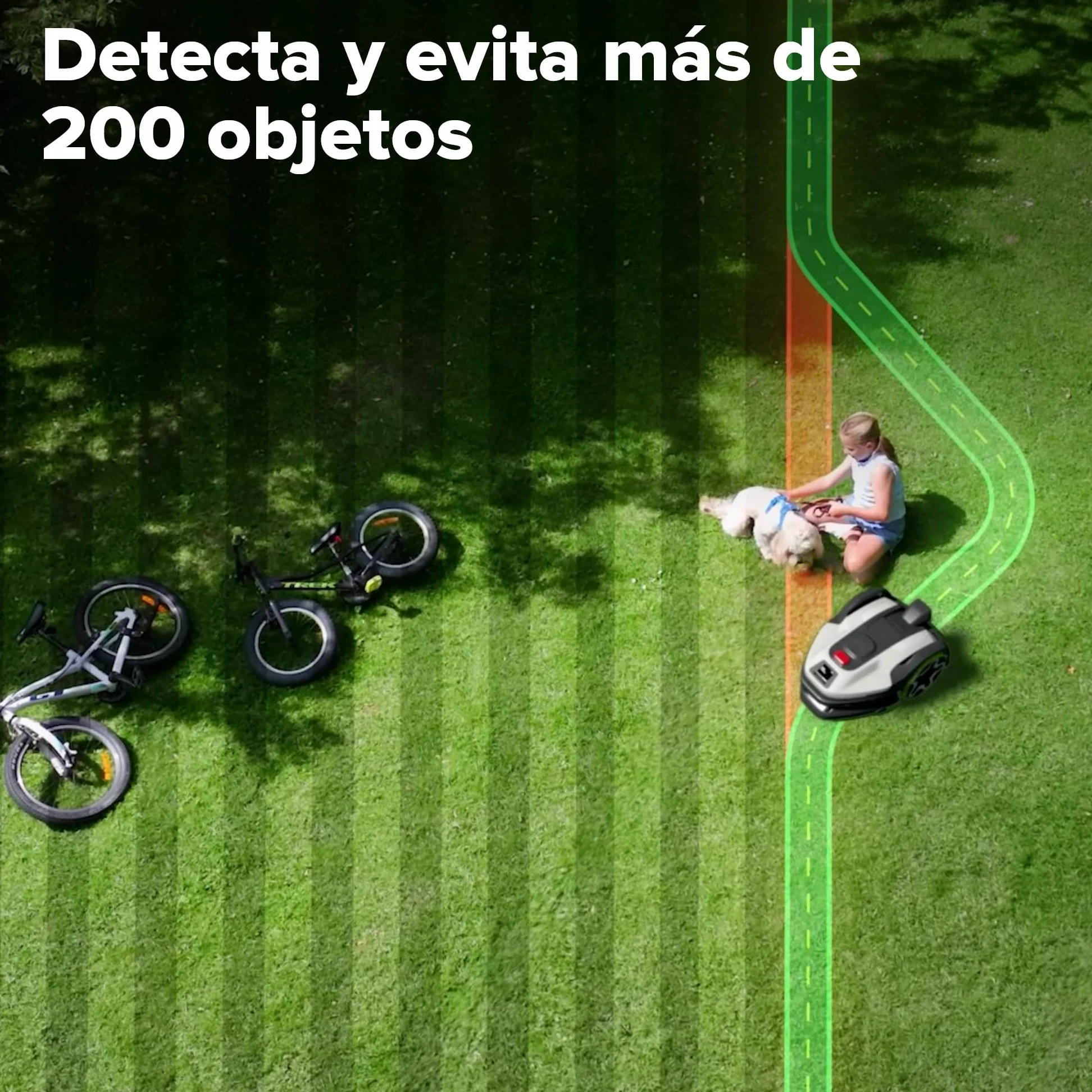 Greenworks C8 Vision+RTK – Cortacésped Robot sin Cable hasta 800 m², Mapeo Automático, Detección de Obstáculos 3D-ToF (Día y Noche), Gestión Multi-Zona Vía App, Garantía del Fabricante 3 Años