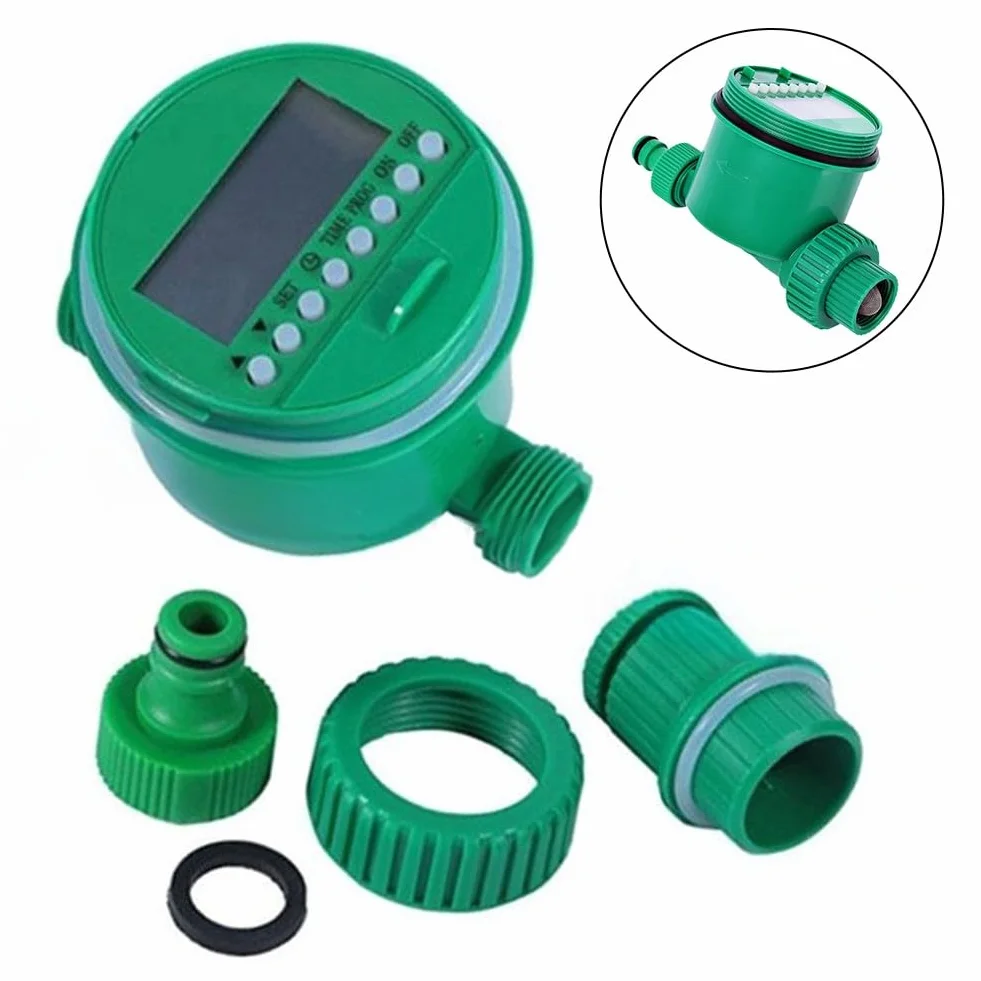 Temporizador de riego para sistema de control de riego de jardín - Temporizador de manguera programable con retardo de lluvia y anulación manual, construcción ABS, 1 minuto a 9
