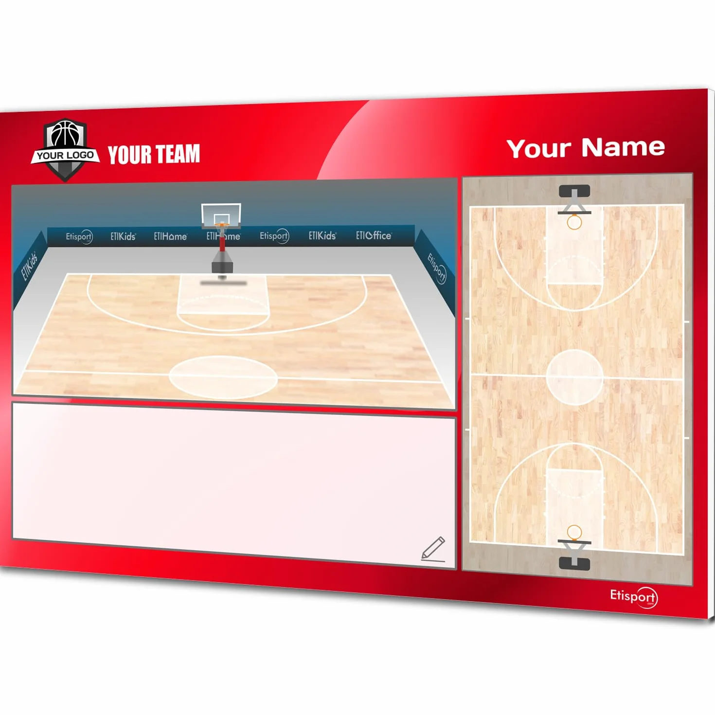 Personalizada Pizarra Táctica Baloncesto Entrenador 35 x 24cm Tablero Borrado Seco
