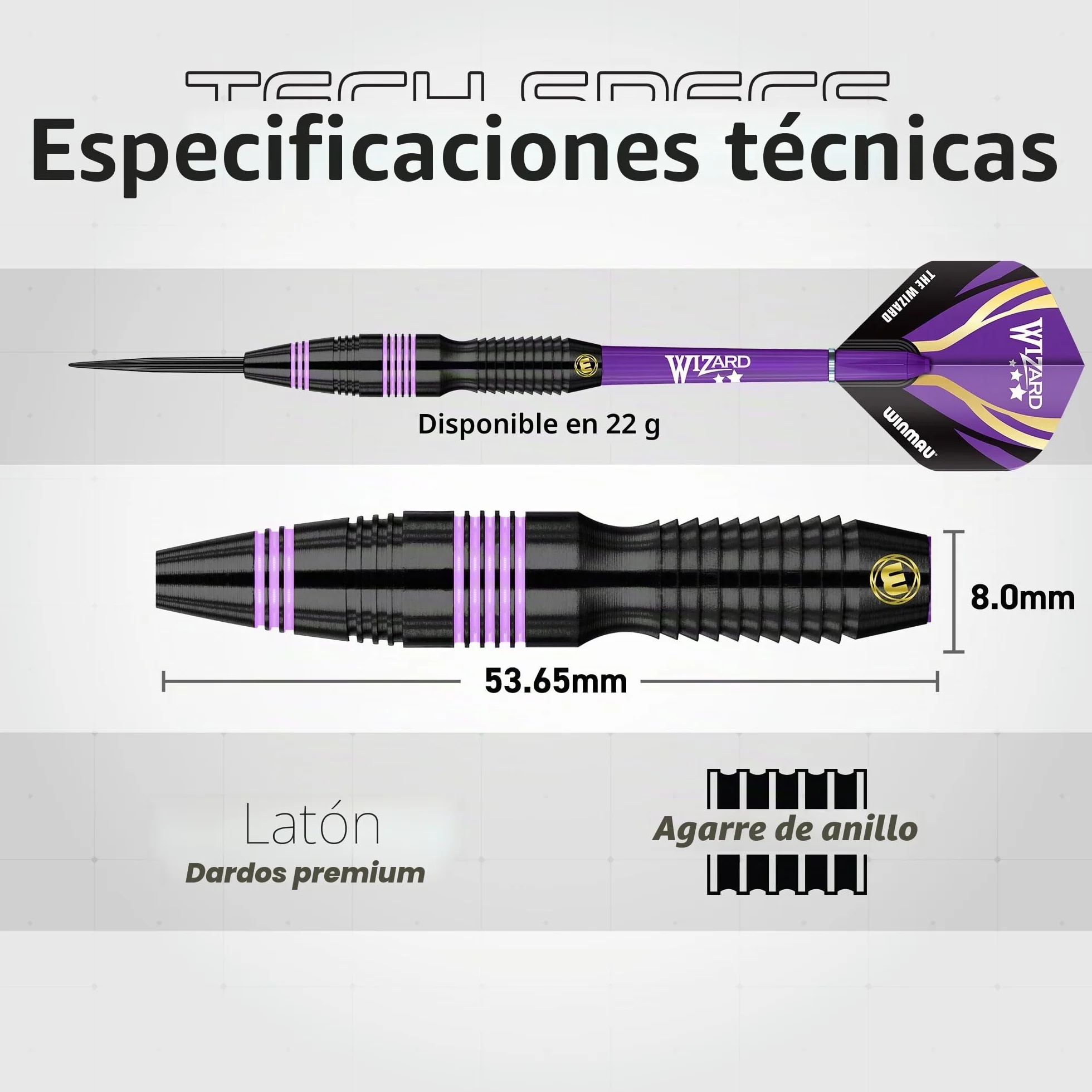 WINMAU Dardos Michael "MvG" Van Gerwen Vs Simon "El Mago" Whitlock Juego doble Steeltip 22 g