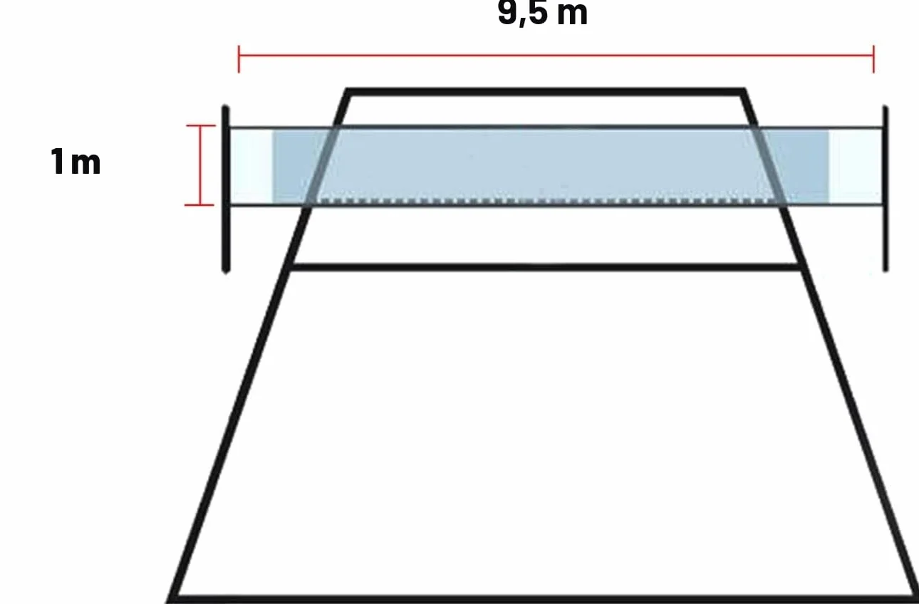 Red de Voleibol de Playa 9,5m x 1m - Vóle de Deporte al Aire Libre