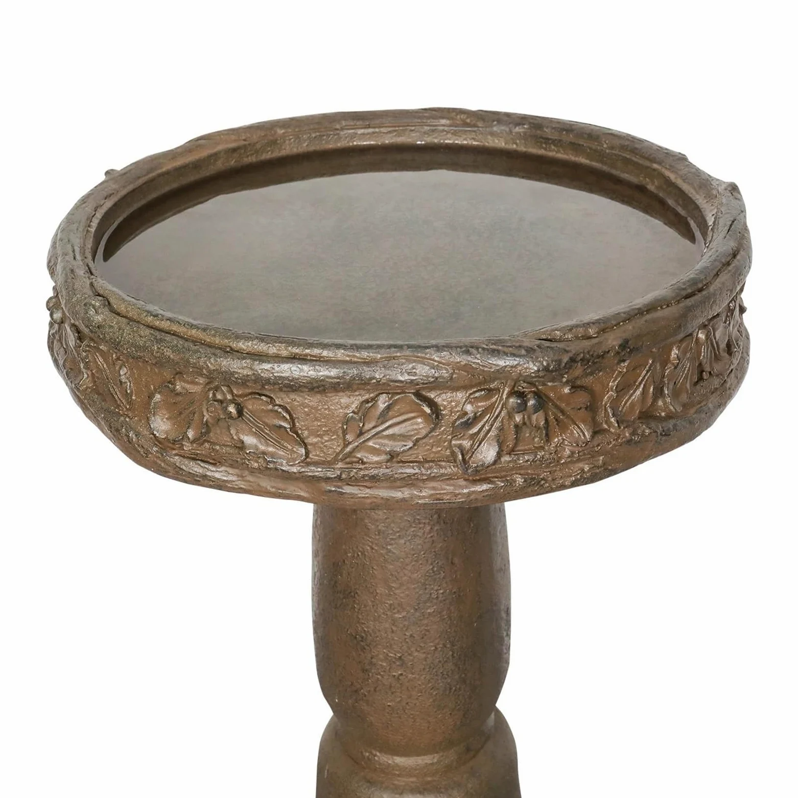 Metal Bebedero pajaros con Pie Baño for pájaros Vintage de jardín Cemento al Aire Libre | Baño for pájaros con pedestal de hormigón for patio trasero, decoración de césped, 23,8 pulgadas de alto